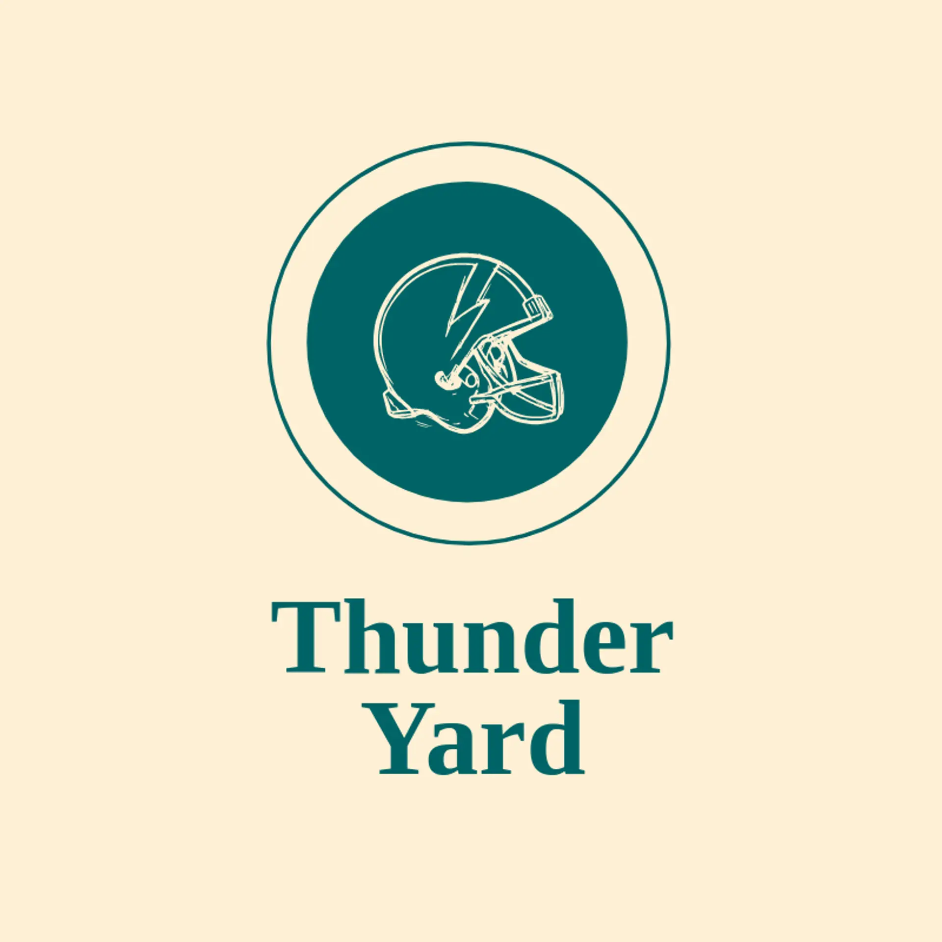 Thunder Yard logo for american football