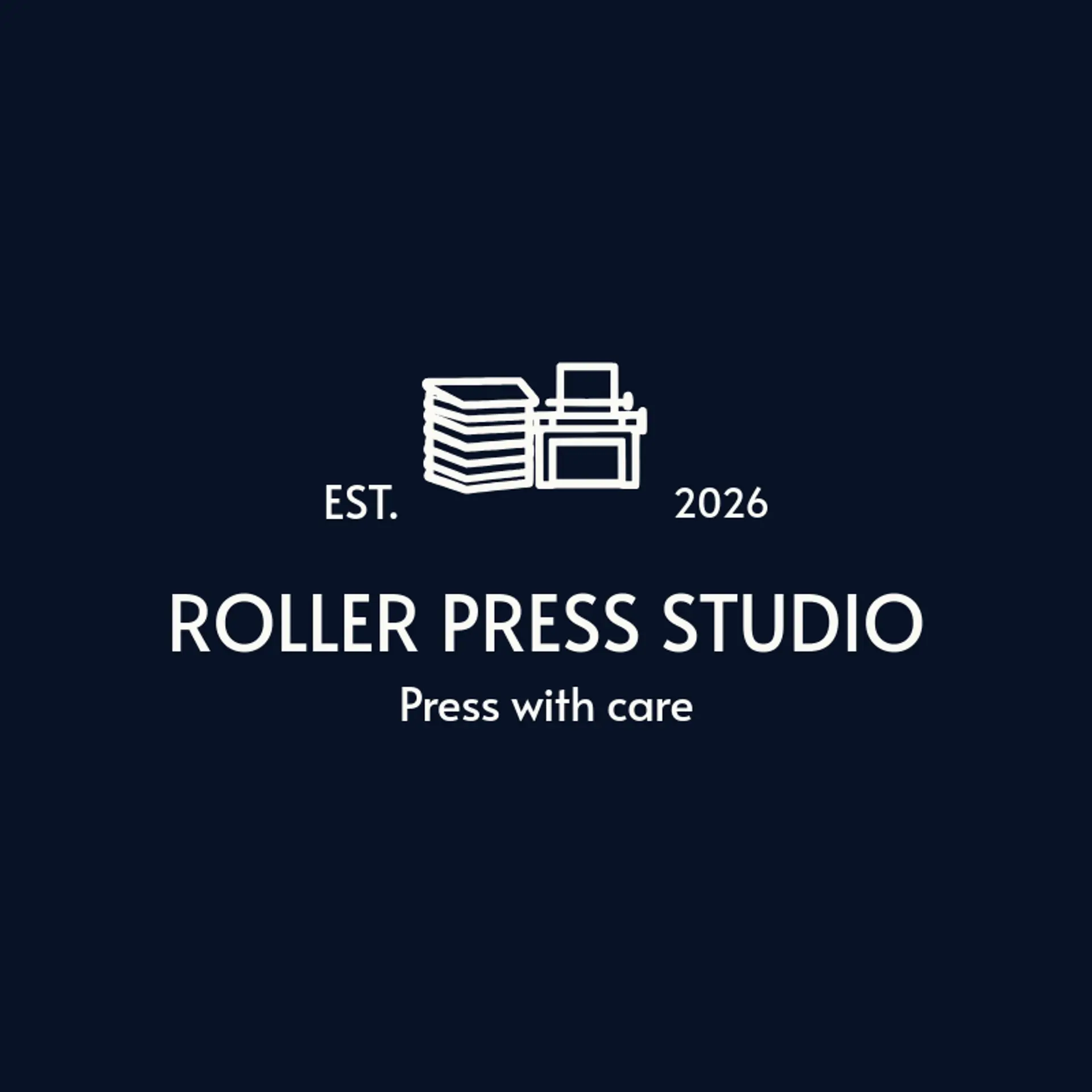 Roller Press Studio logo for printing press