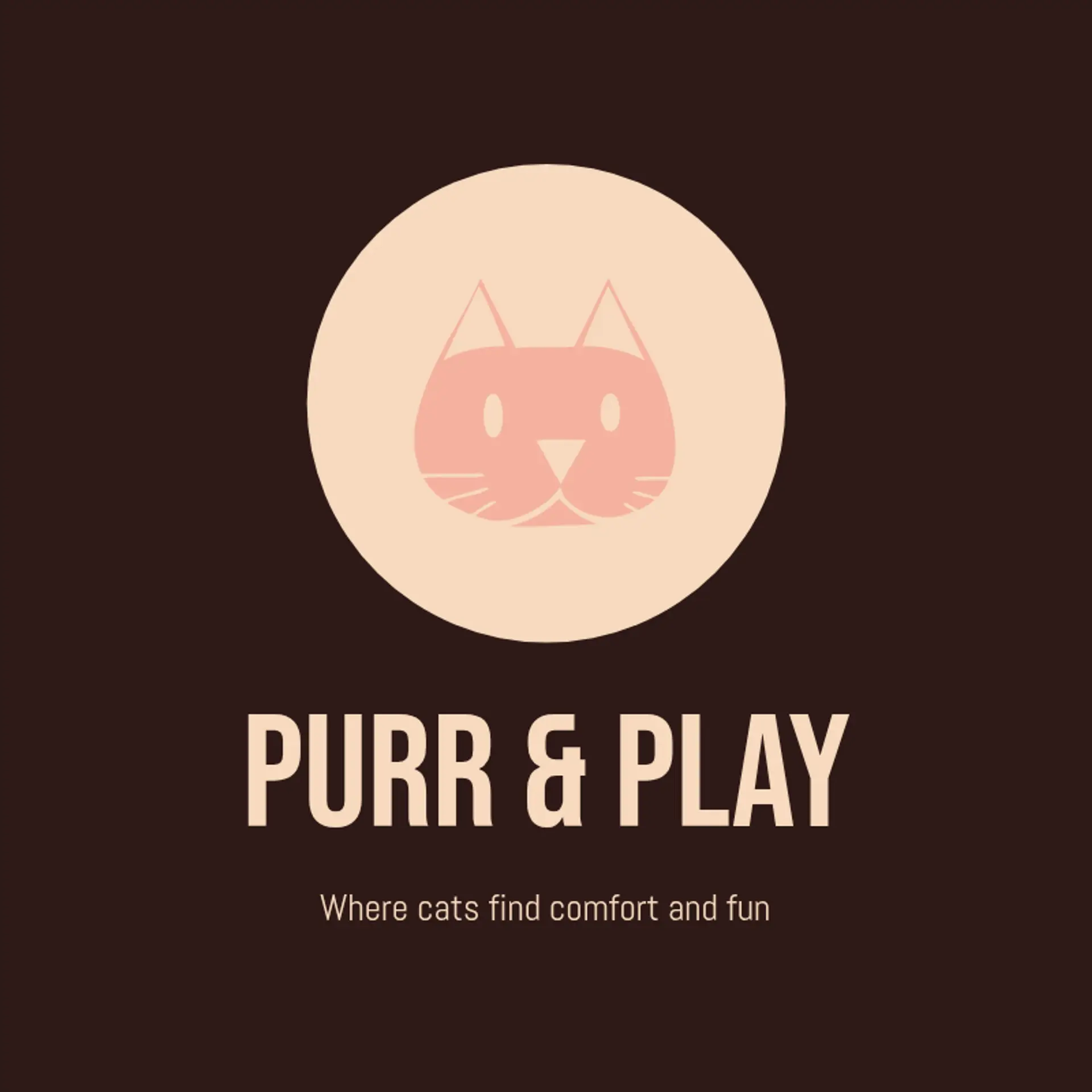 Purr & Play logo for cat pet care