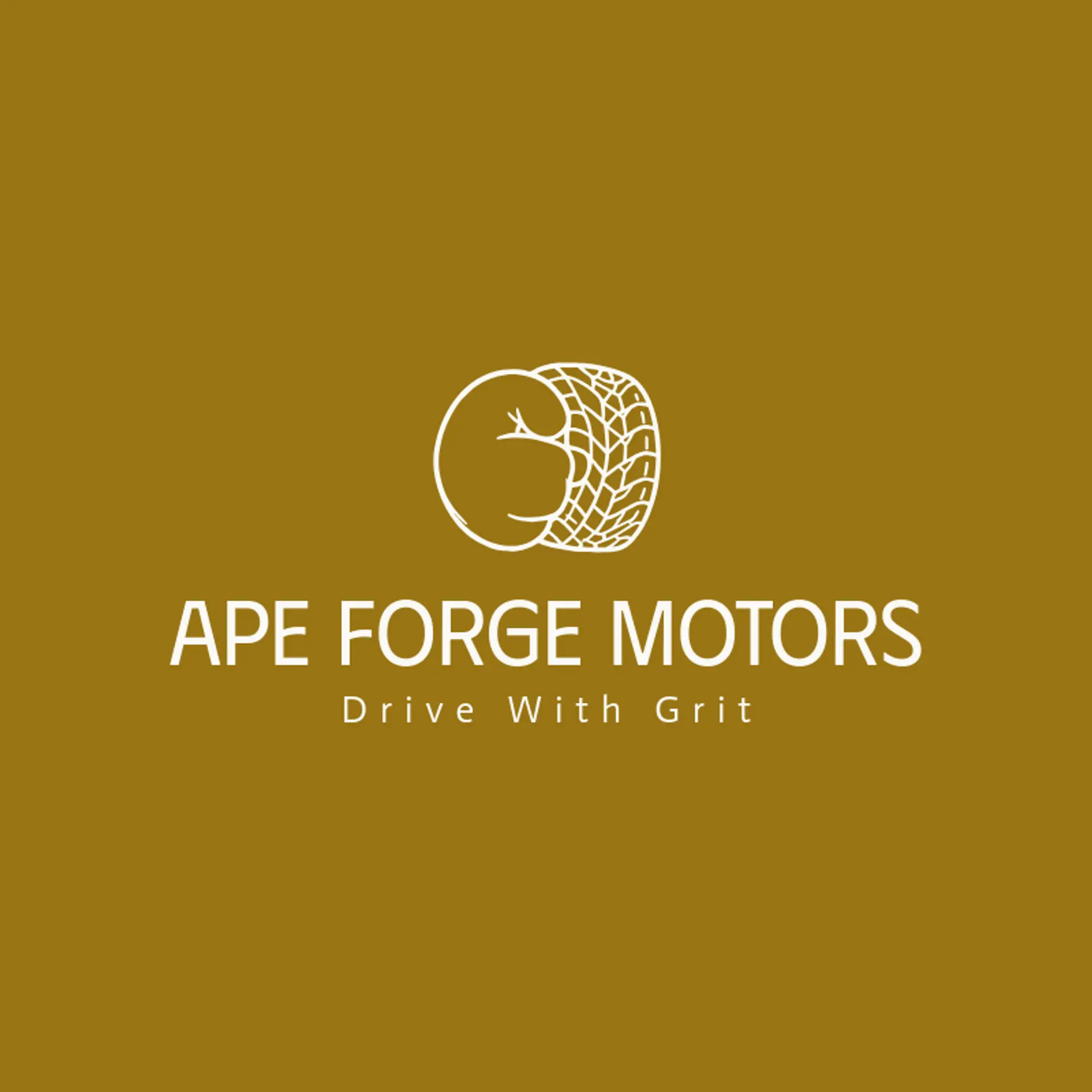 Ape Forge Motors logo for gorilla