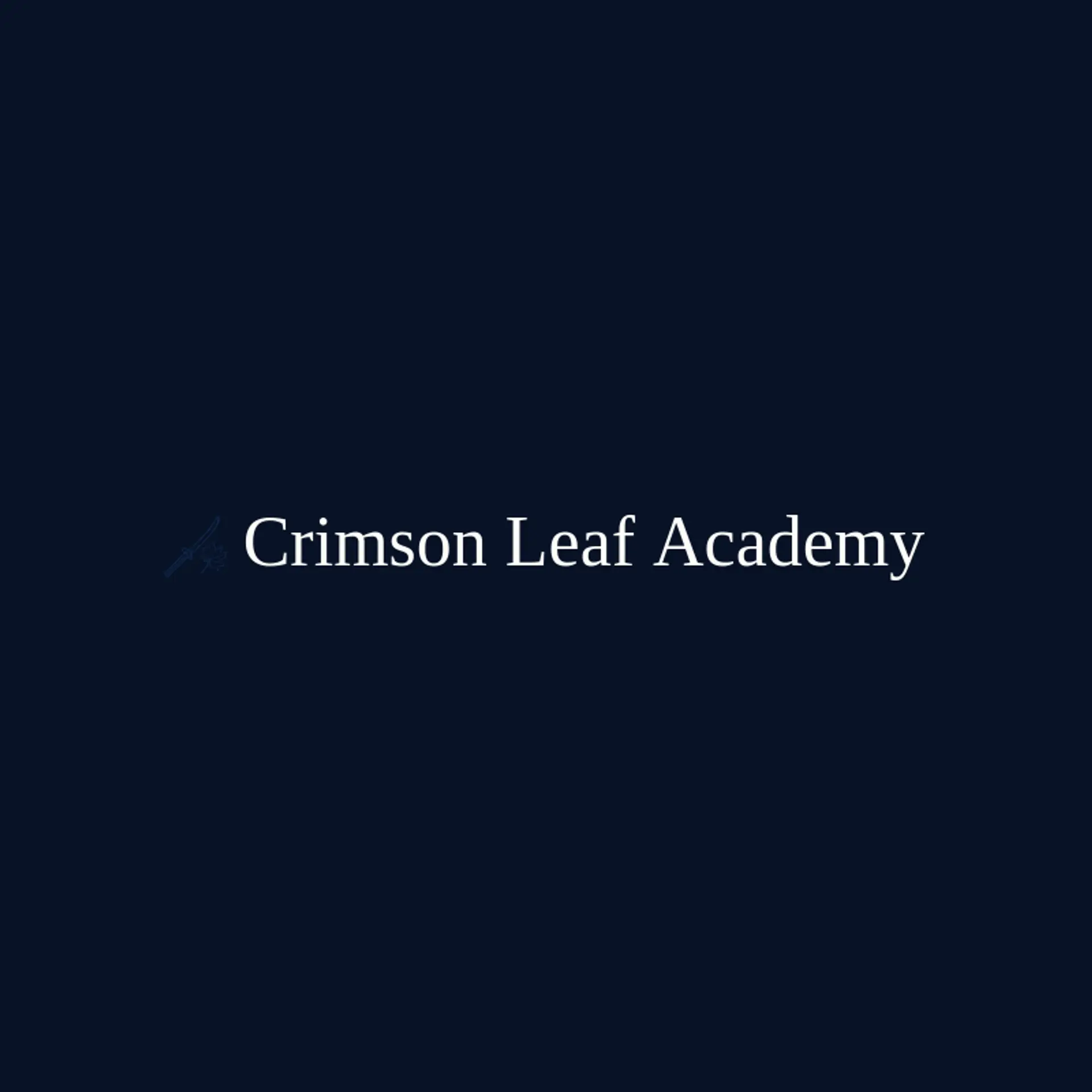 Crimson Leaf Academy logo for katana