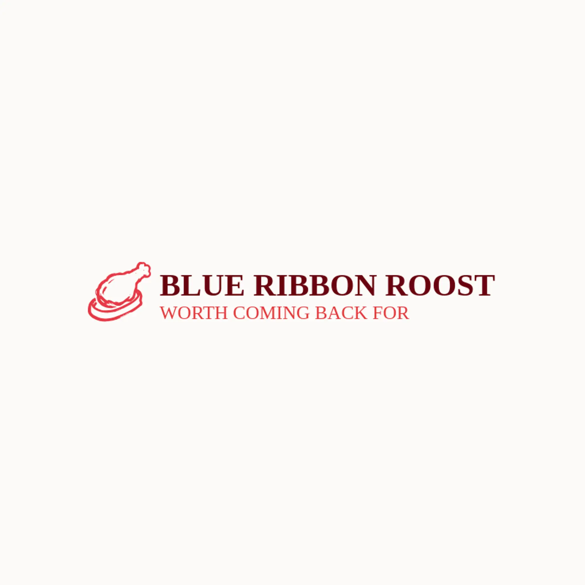 Blue Ribbon Roost logo for fried chicken