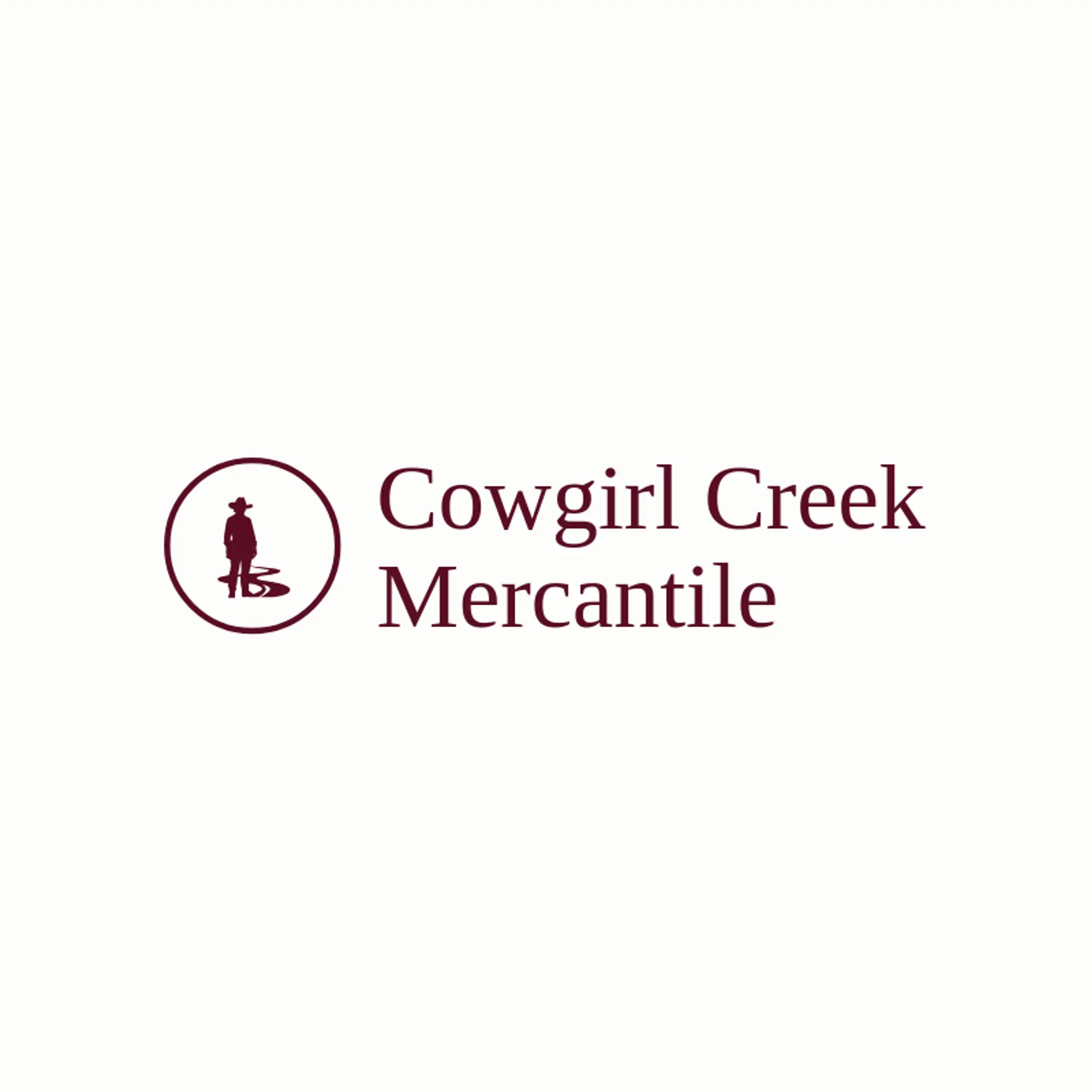 Cowgirl Creek Mercantile logo for cowgirl