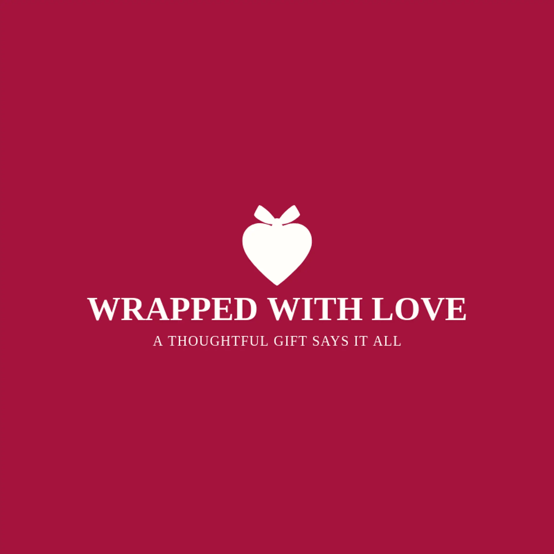 Wrapped with Love logo for gift