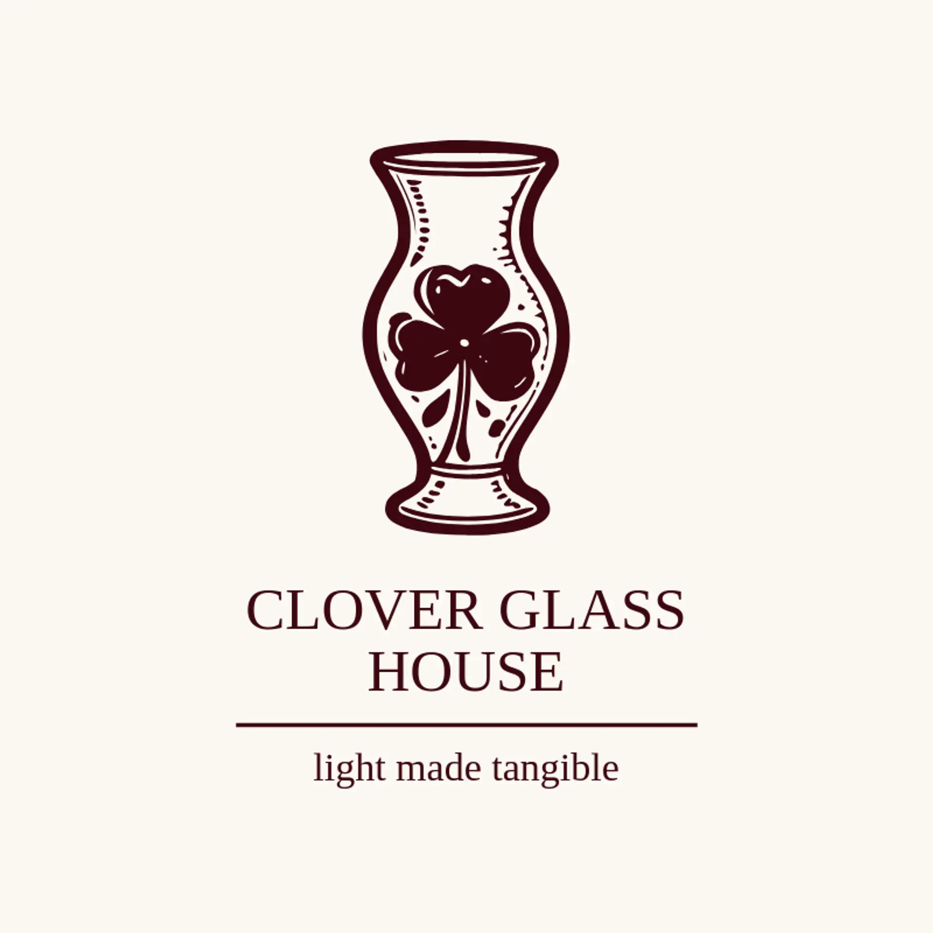 Clover Glass House logo for handmade