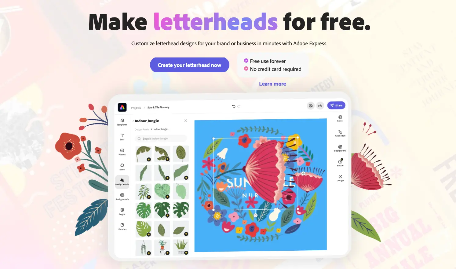 Adobe Express letterhead templates