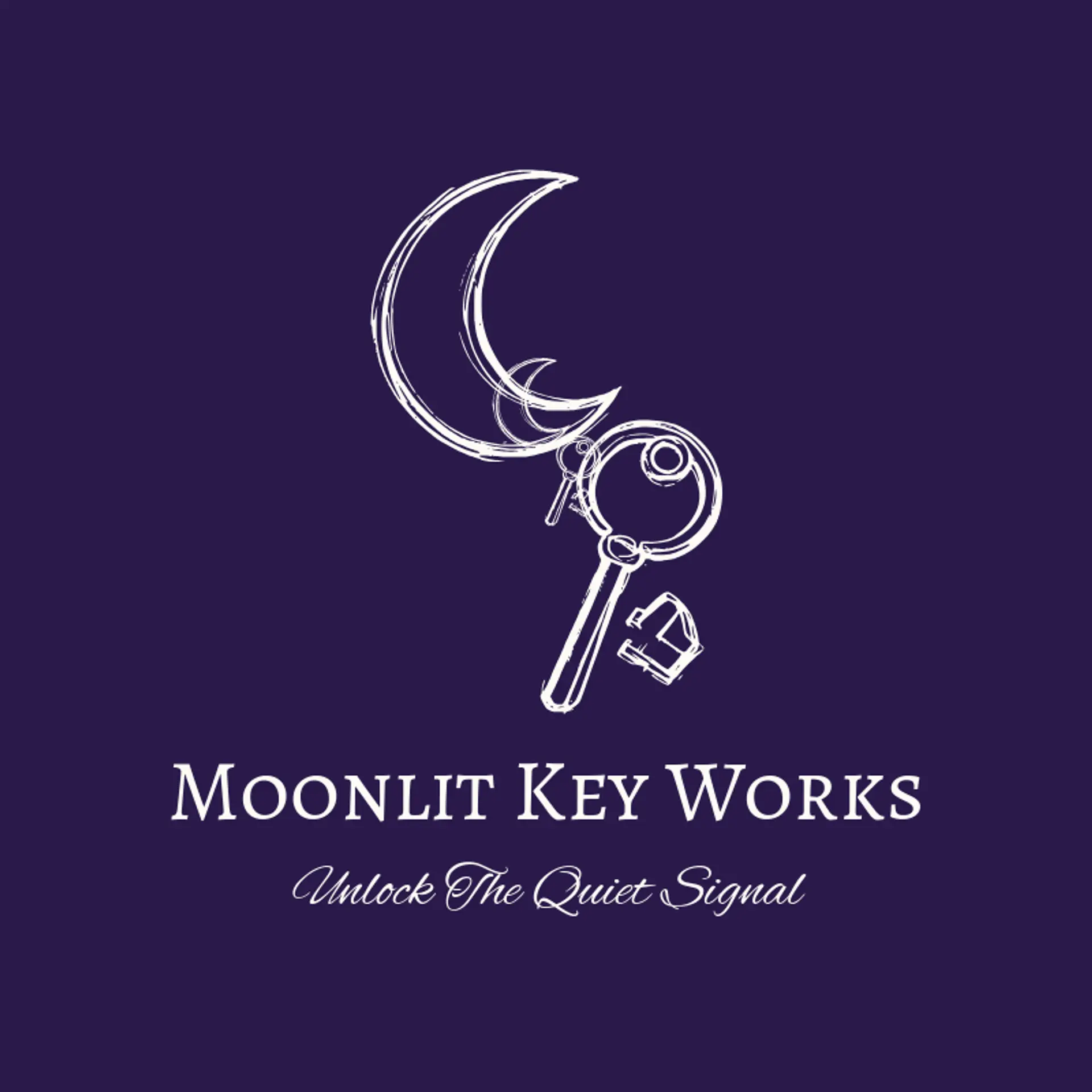 Moonlit Key Works logo for negative space