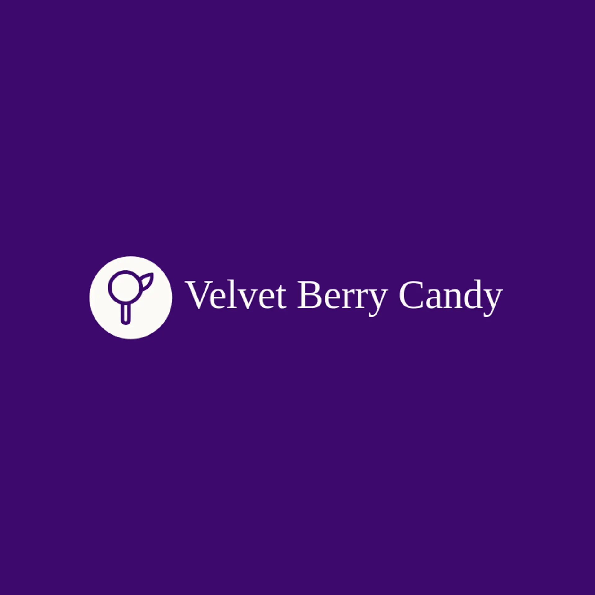 Velvet Berry Candy logo for lollipop