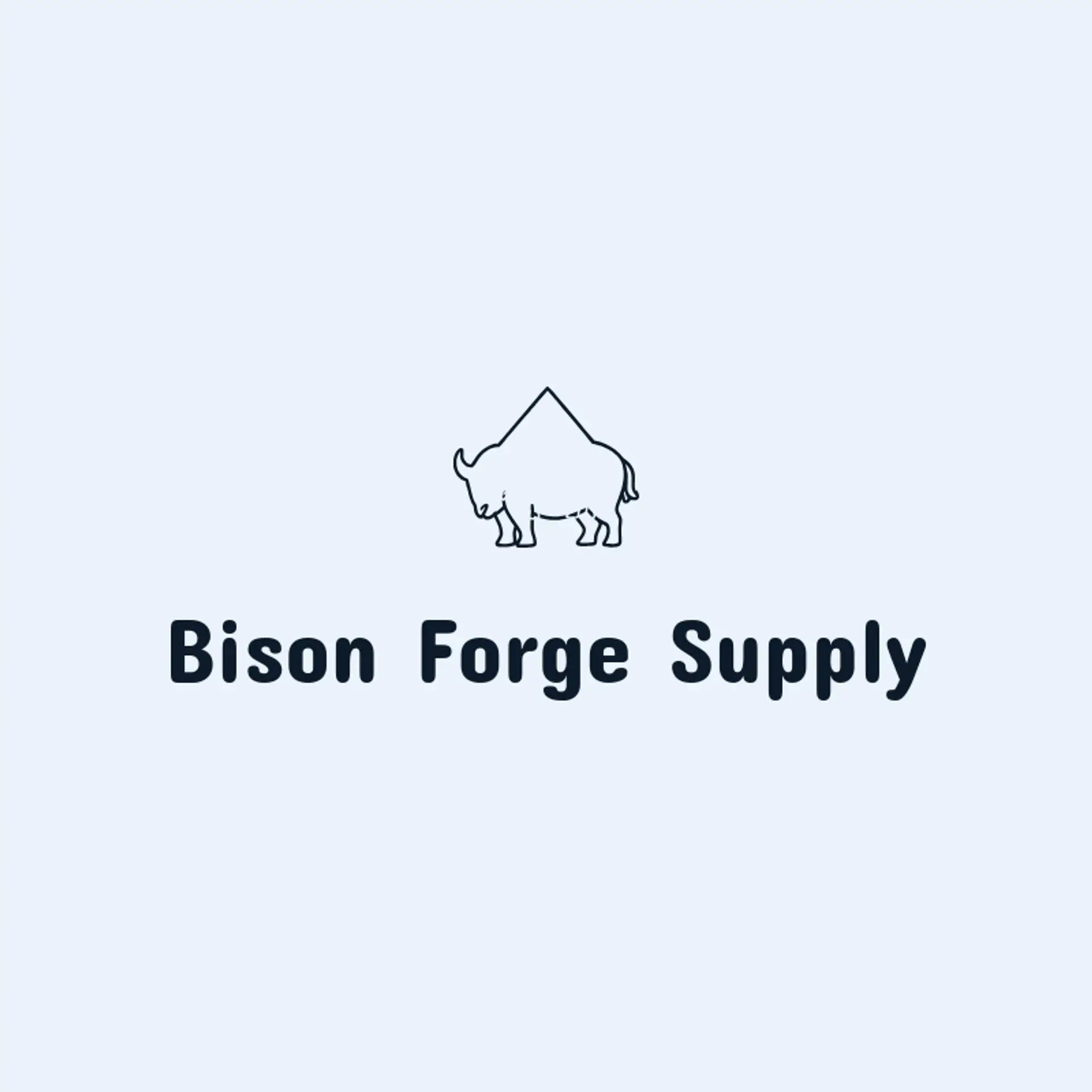 Bison Forge Supply logo for bison