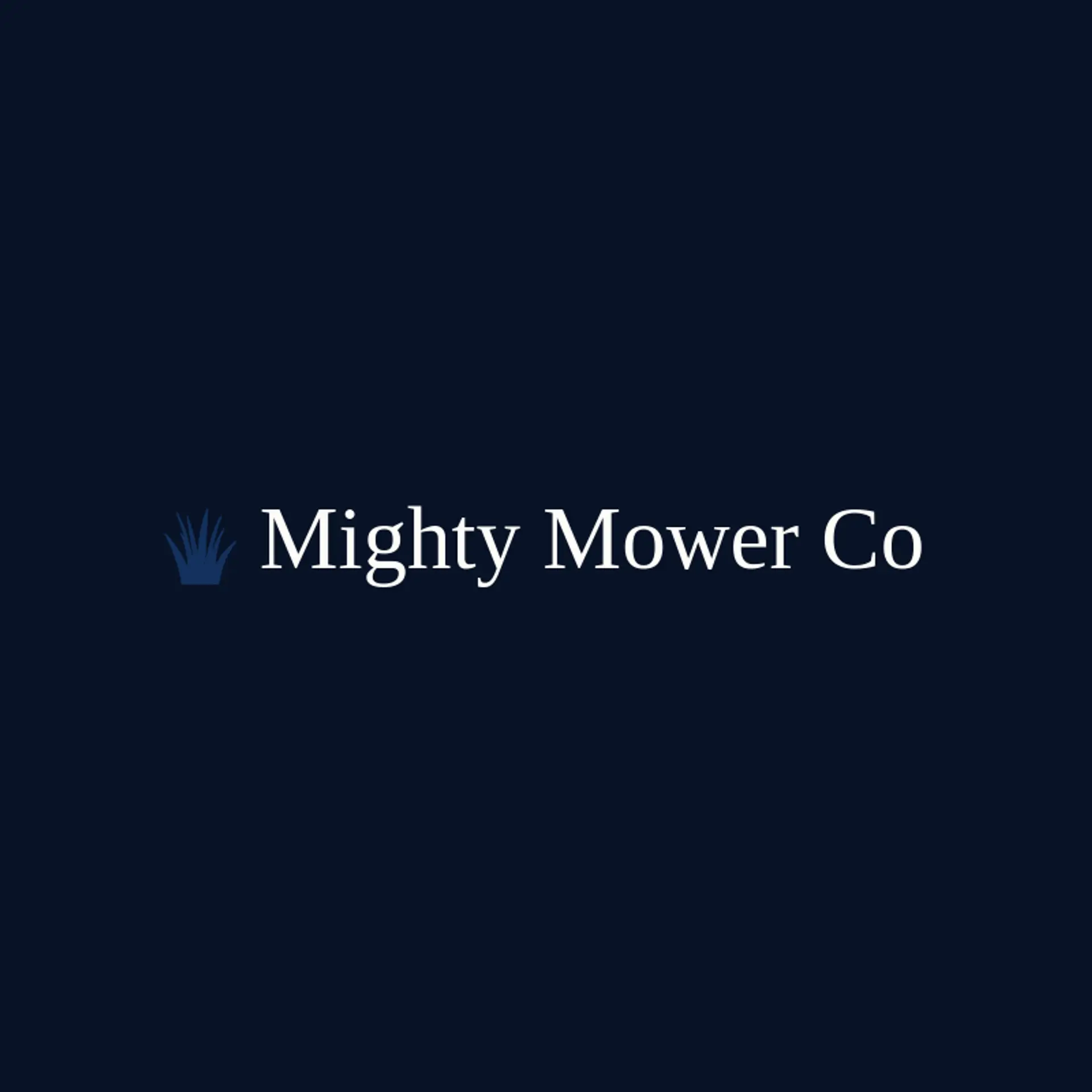 Mighty Mower Co logo for grass