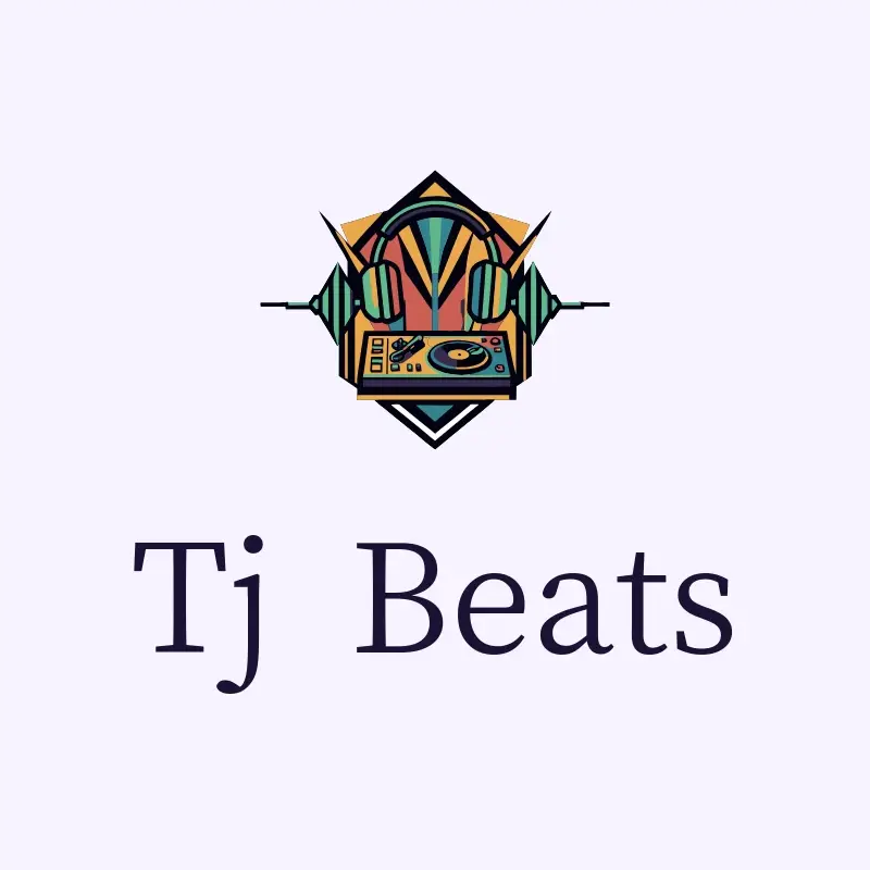 The DJ name TJ Beats as a branded logo with a color icon