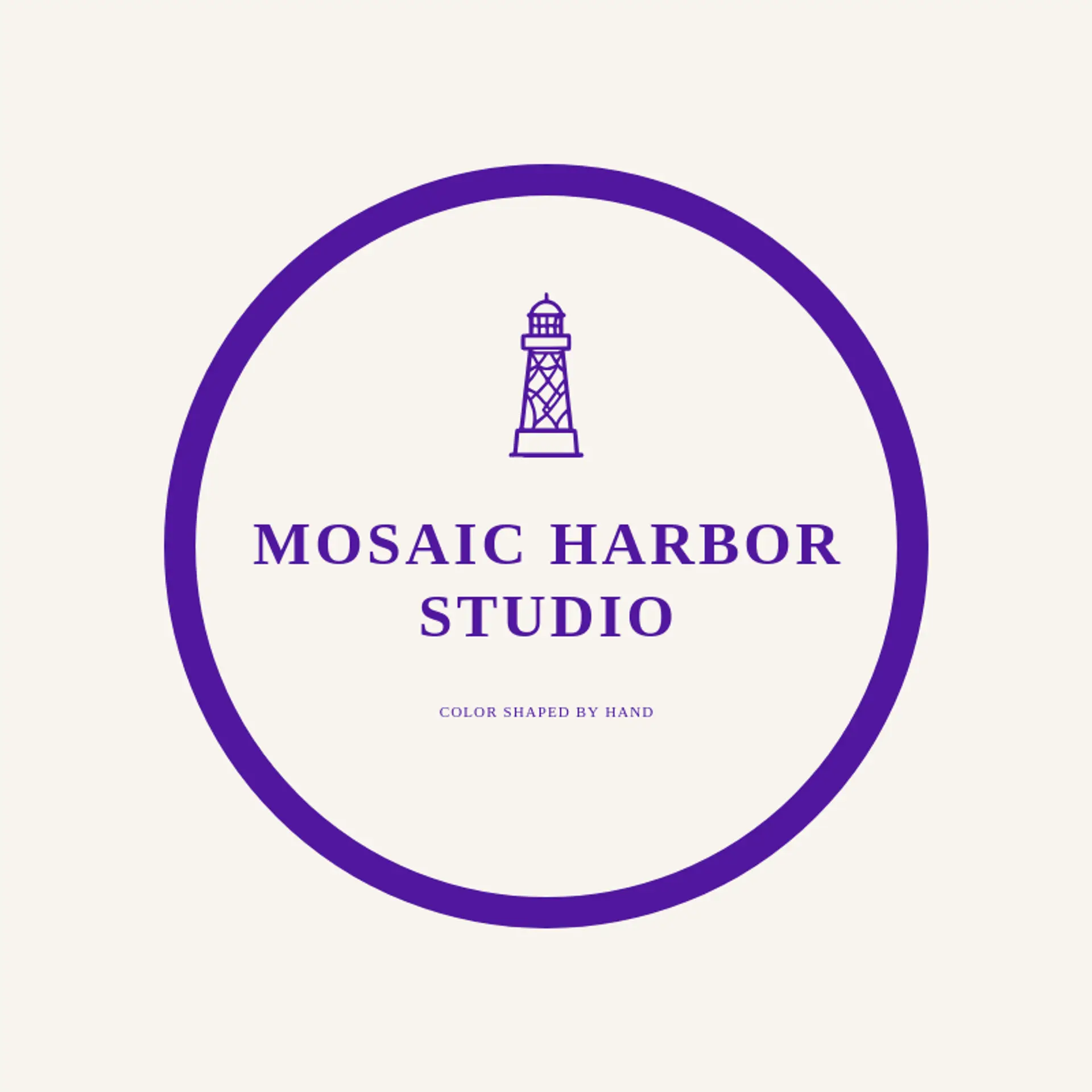 Mosaic Harbor Studio logo for stained glass
