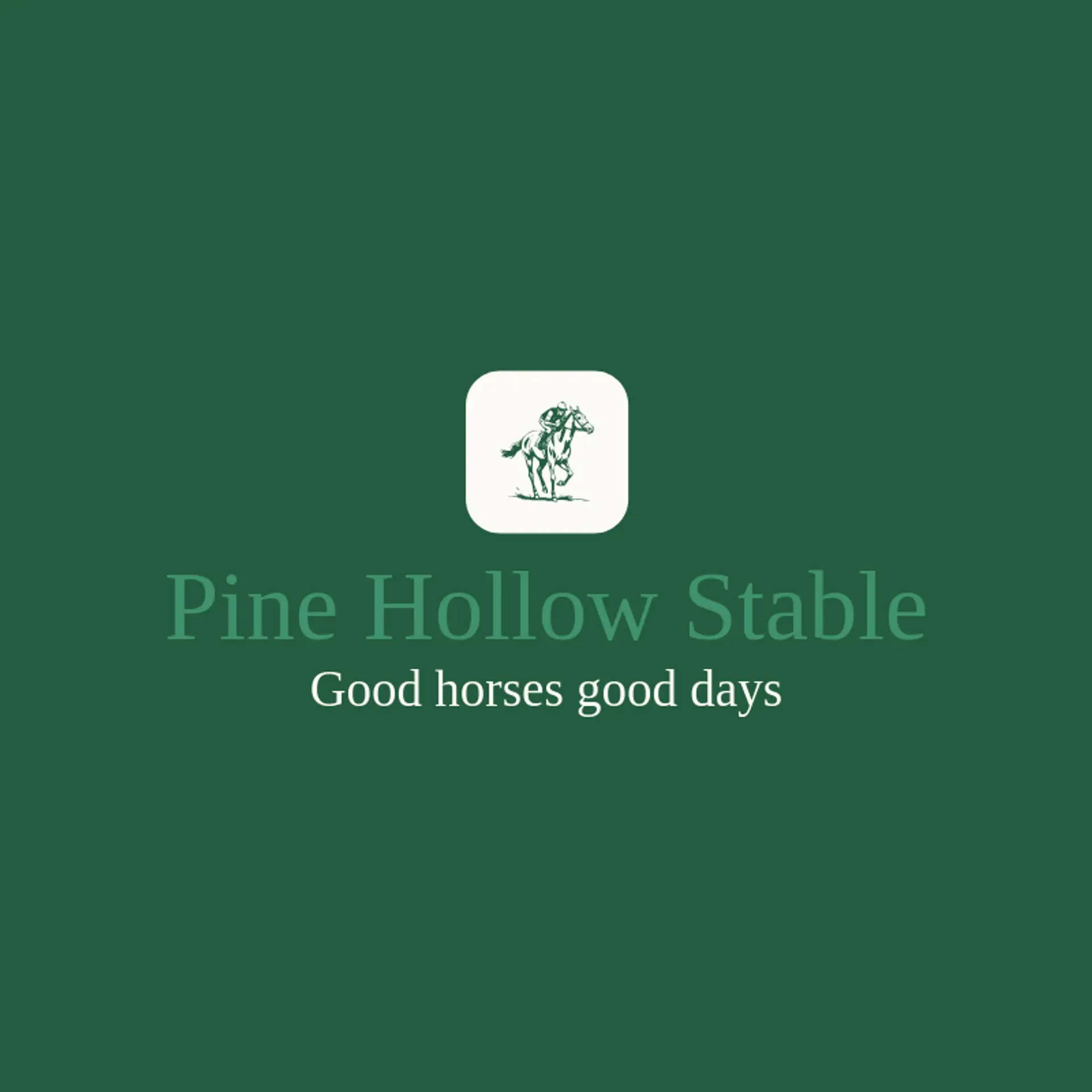 Pine Hollow Stable logo for jockey