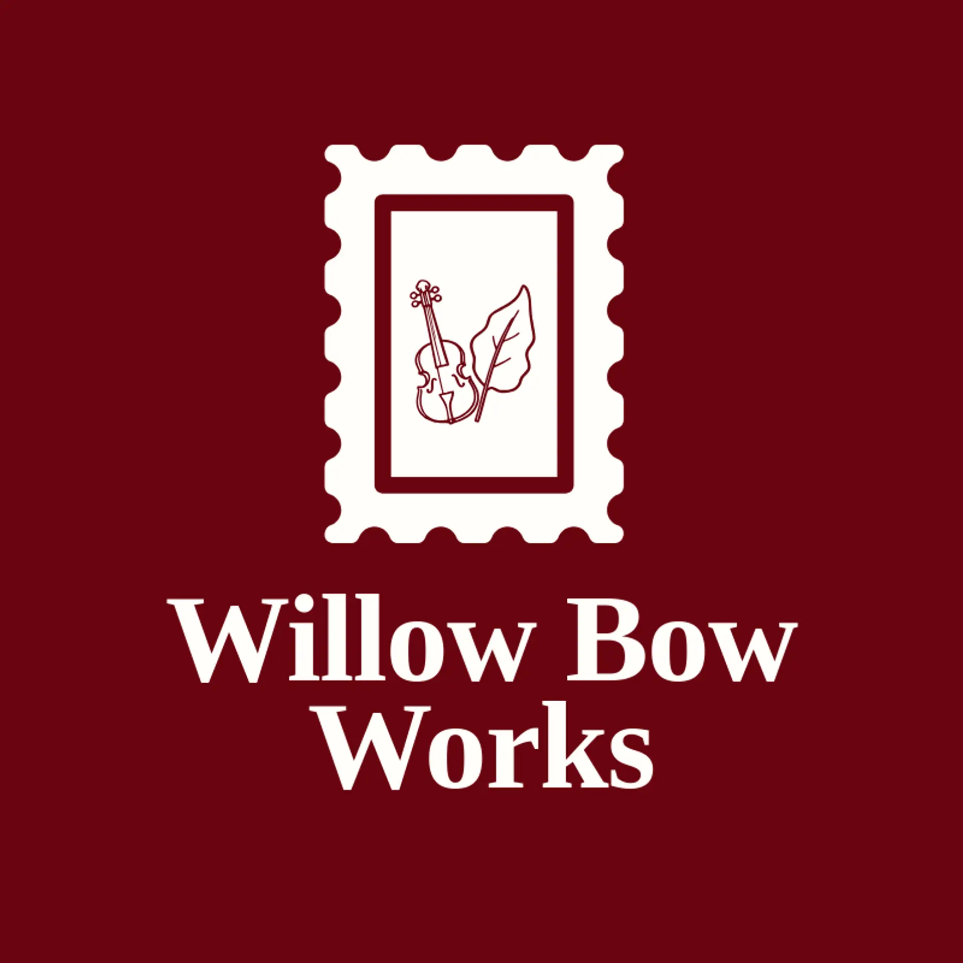 Willow Bow Works logo for violin