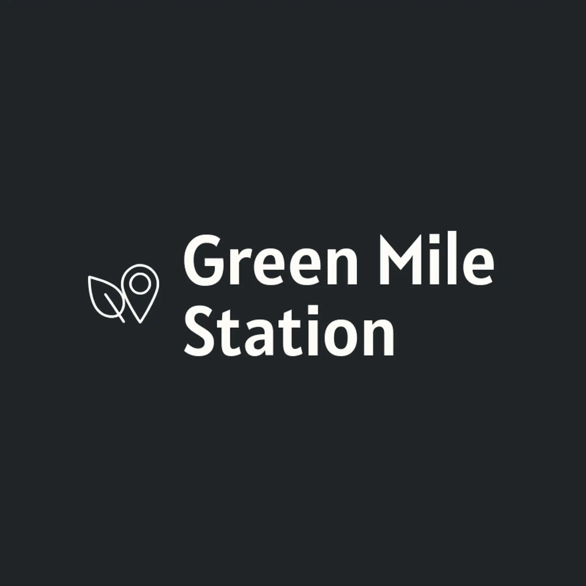 Green Mile Station logo for gas station