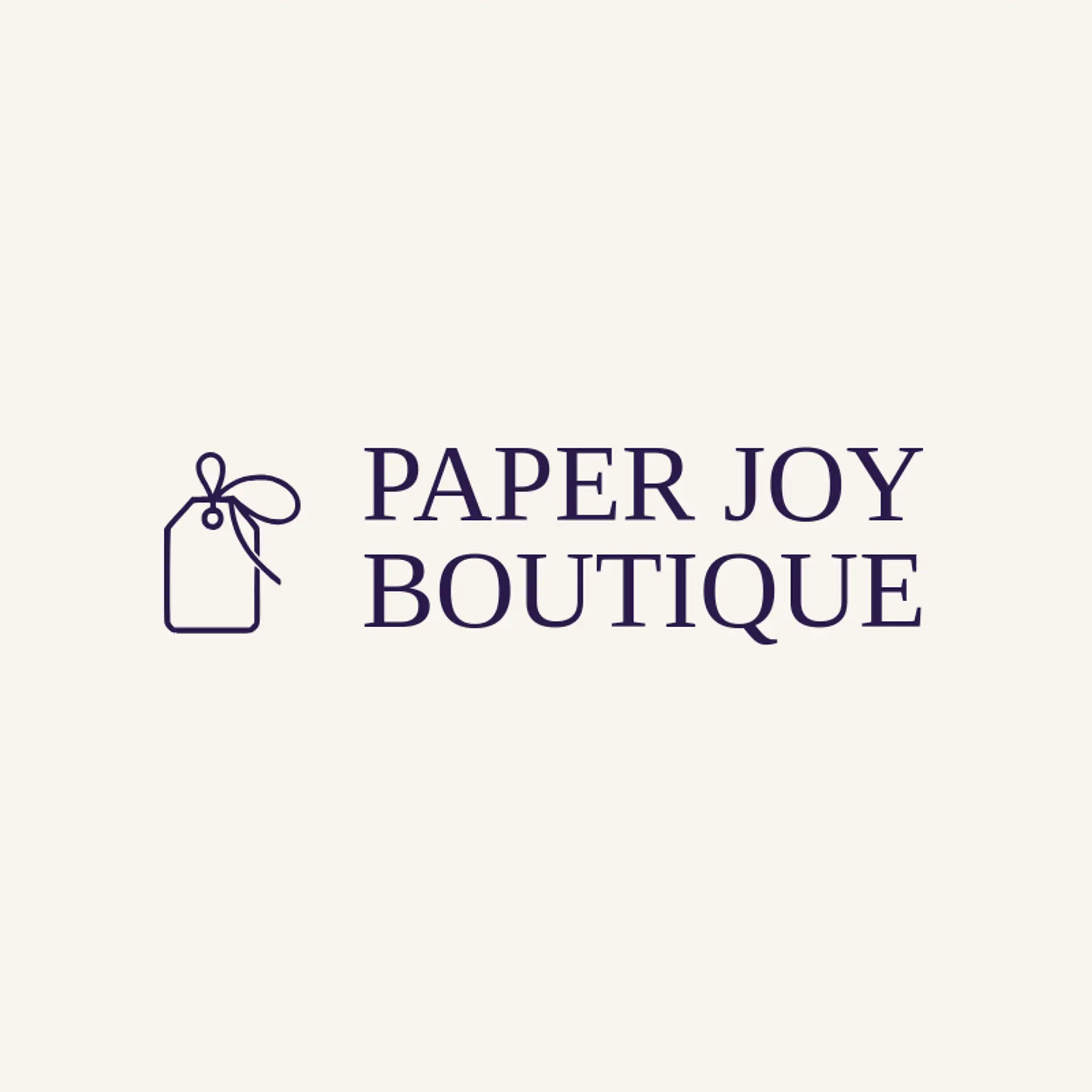 Paper Joy Boutique logo for gift