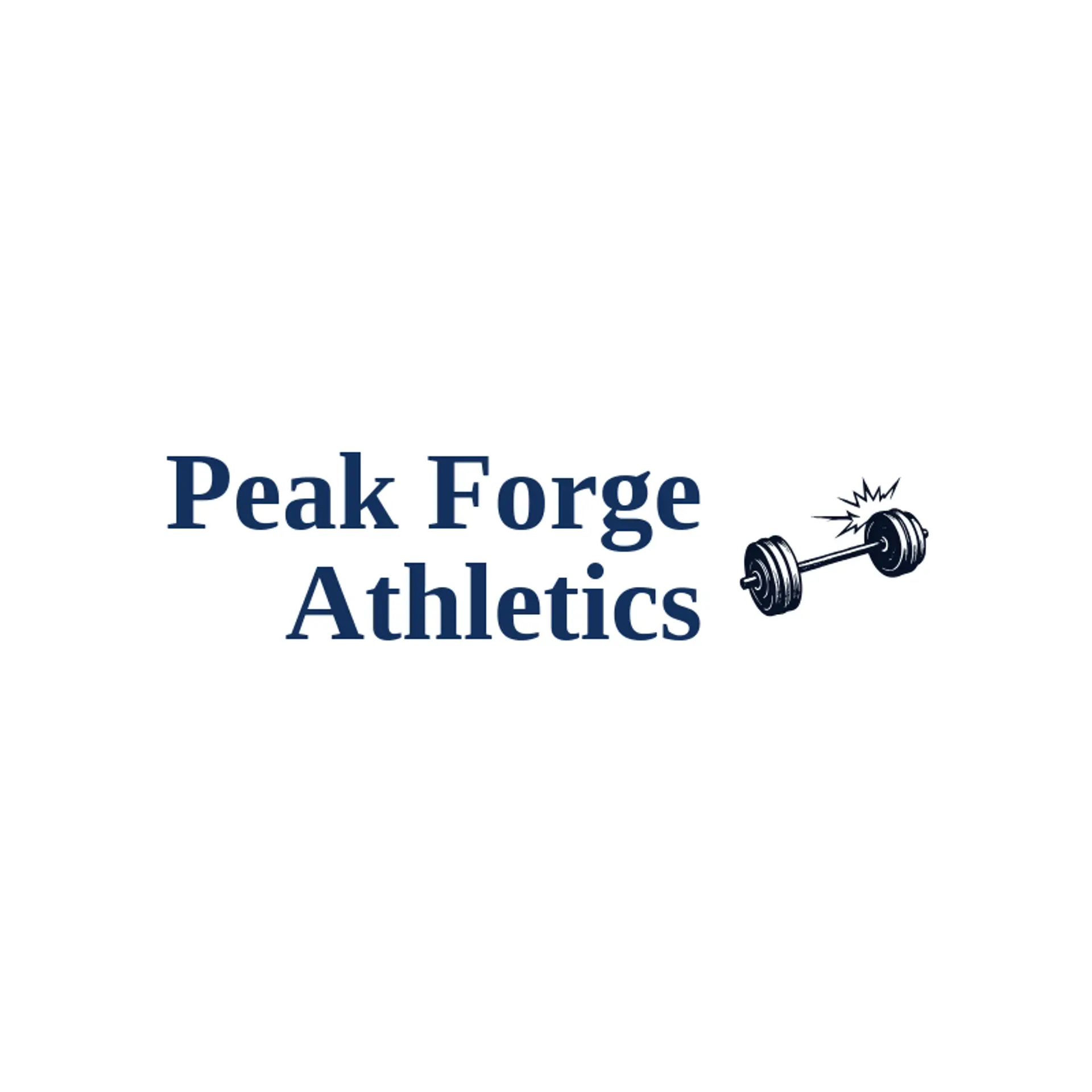 Peak Forge Athletics logo for weightlifting