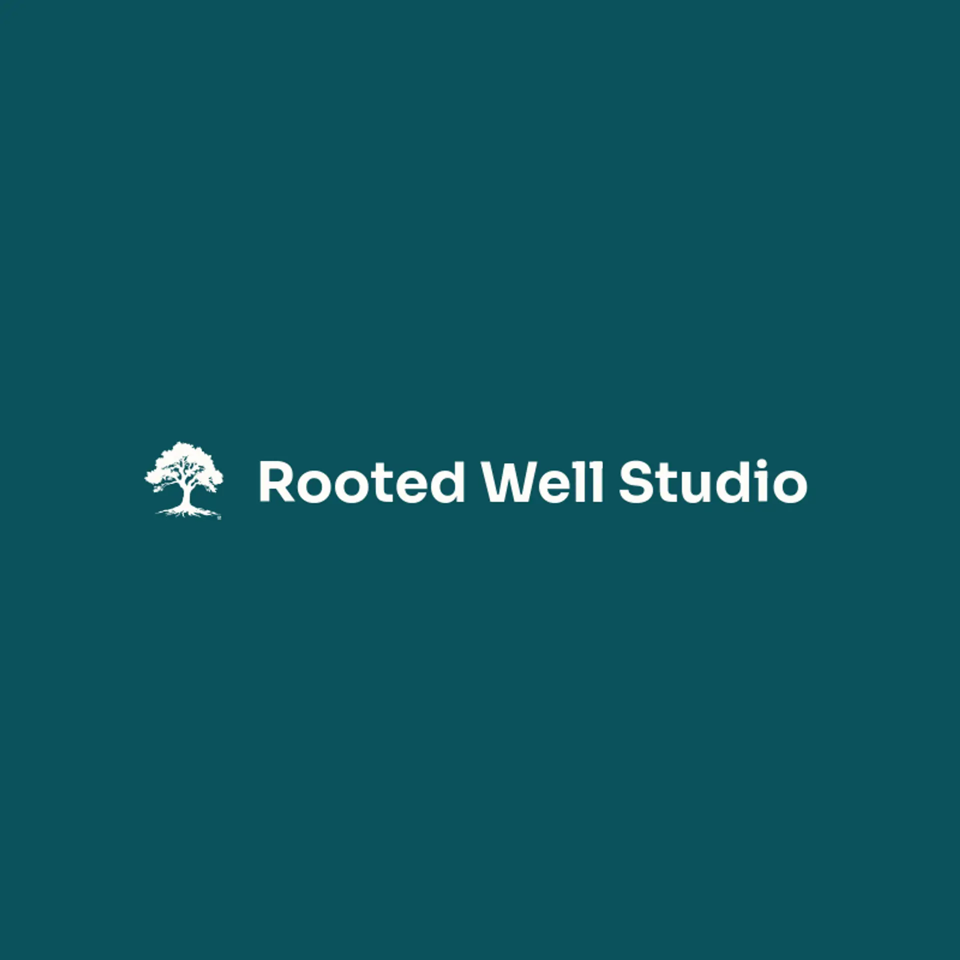 Rooted Well Studio logo for roots