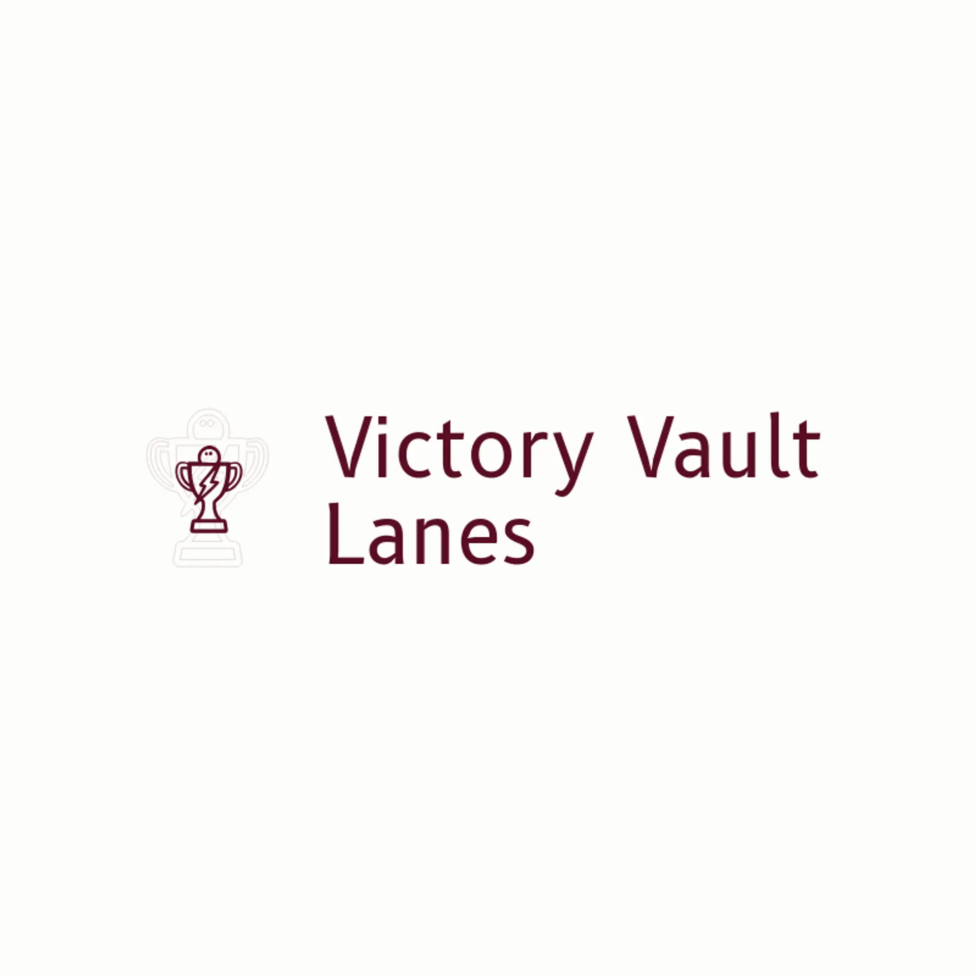 Victory Vault Lanes logo for bowling