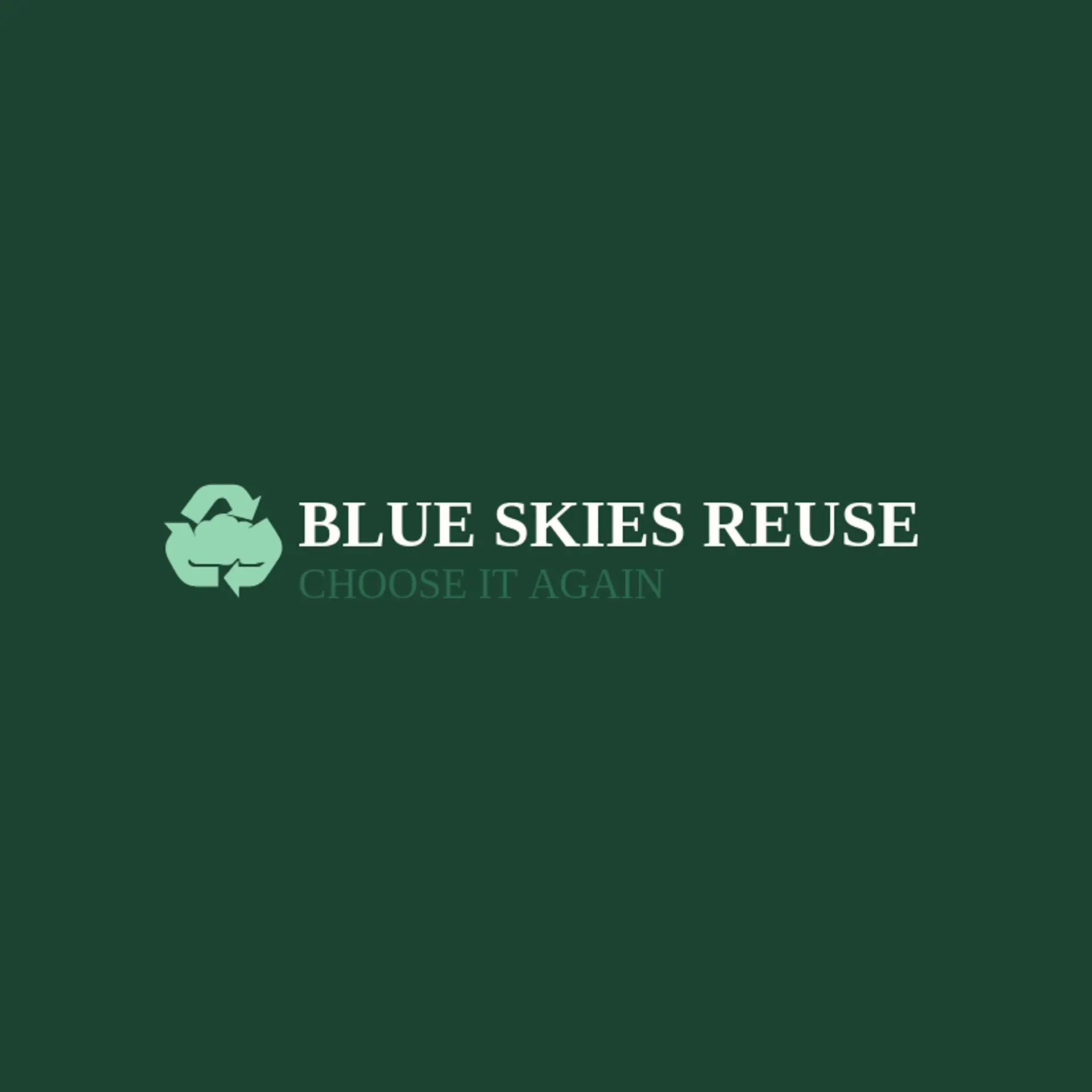 Blue Skies Reuse logo for sustainability