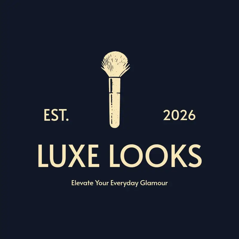 The makeup name Luxe Looks as a branded logo with a single color icon