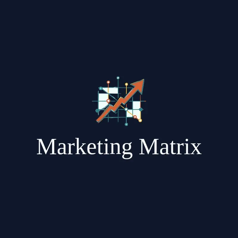 The digital marketing company name Marketing Matrix as a branded logo with a color icon