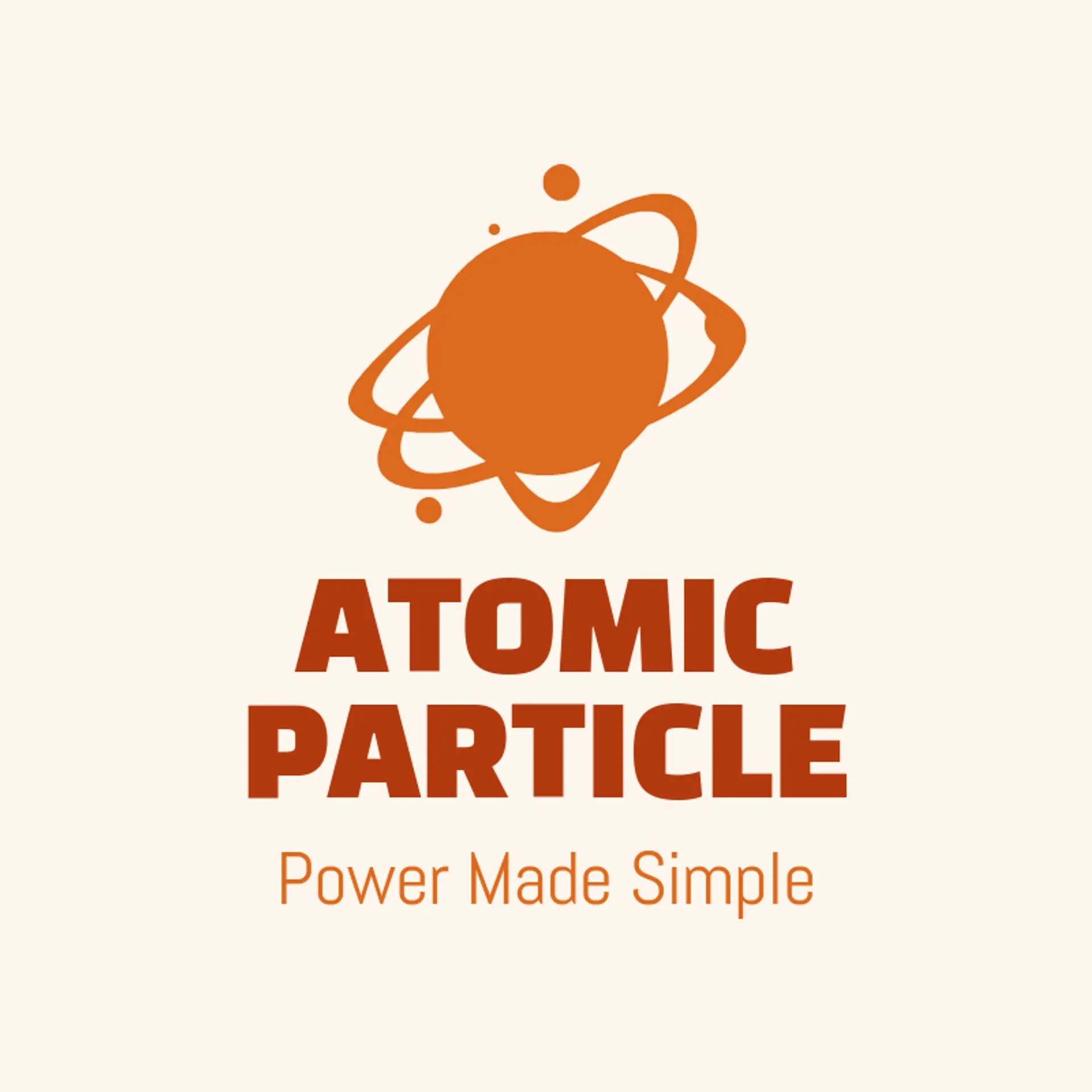 Atomic Particle logo for nuclear