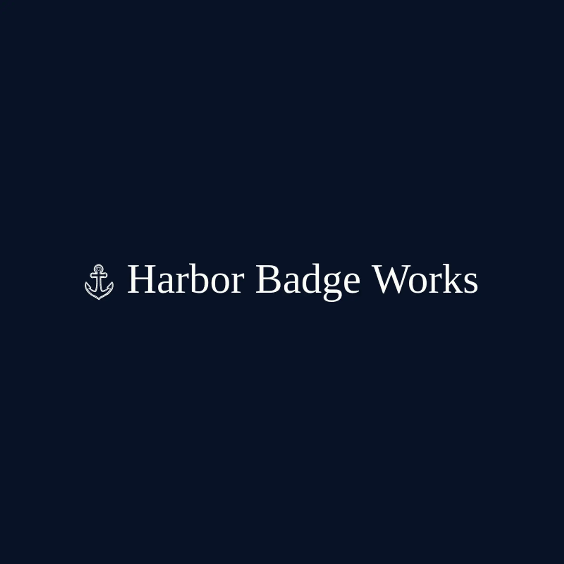 Harbor Badge Works logo for patch