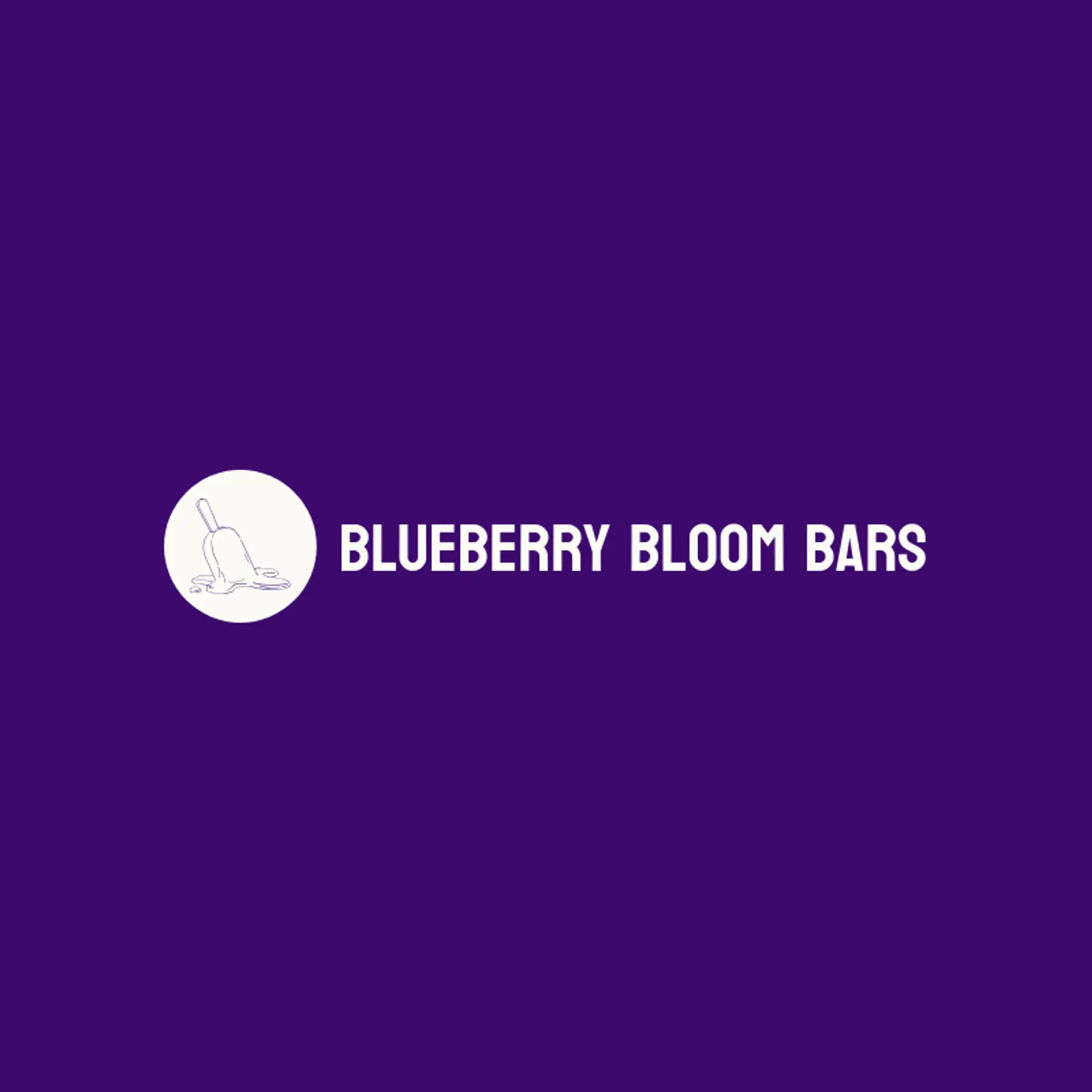 Blueberry Bloom Bars logo for popsicle