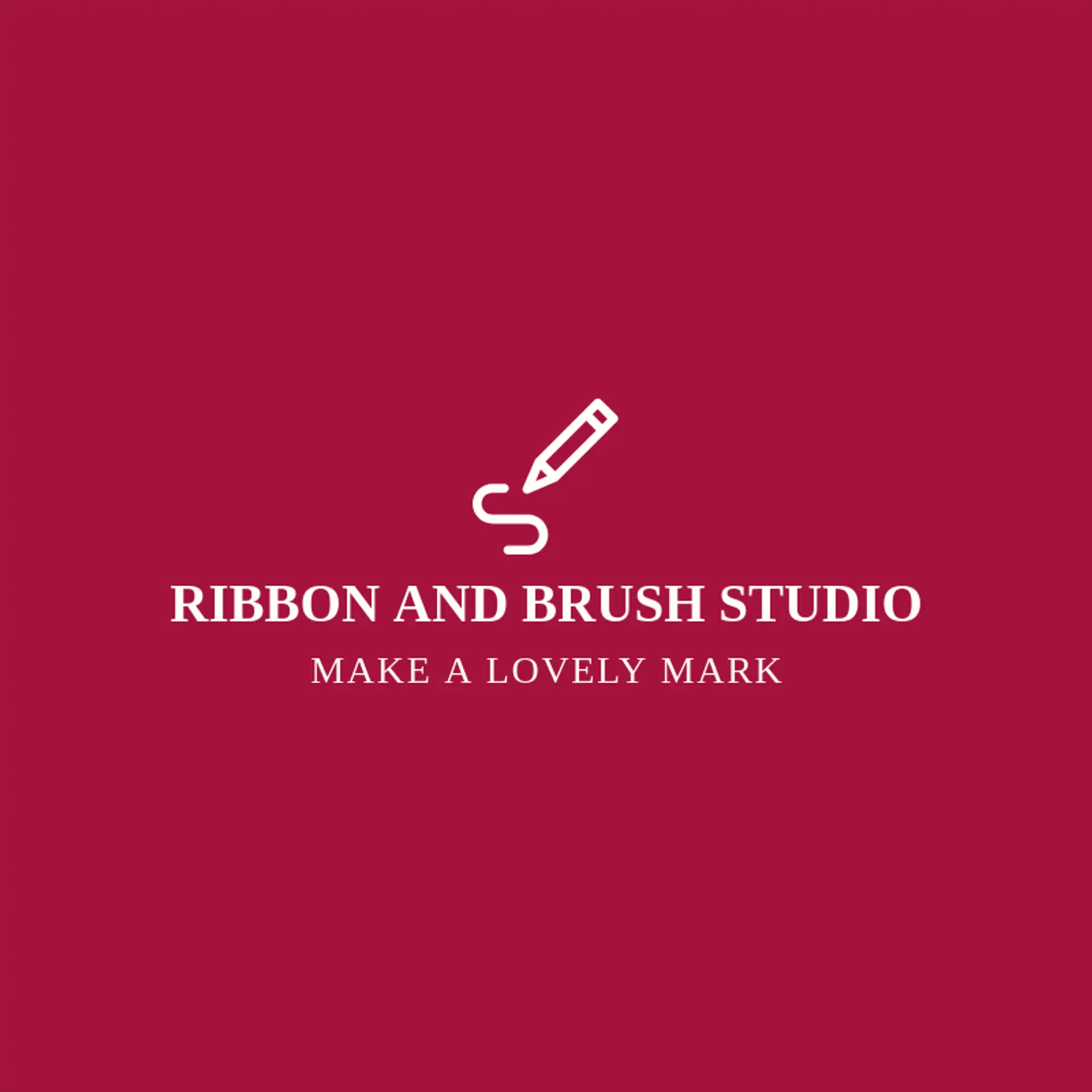 Ribbon and Brush Studio logo for illustrator