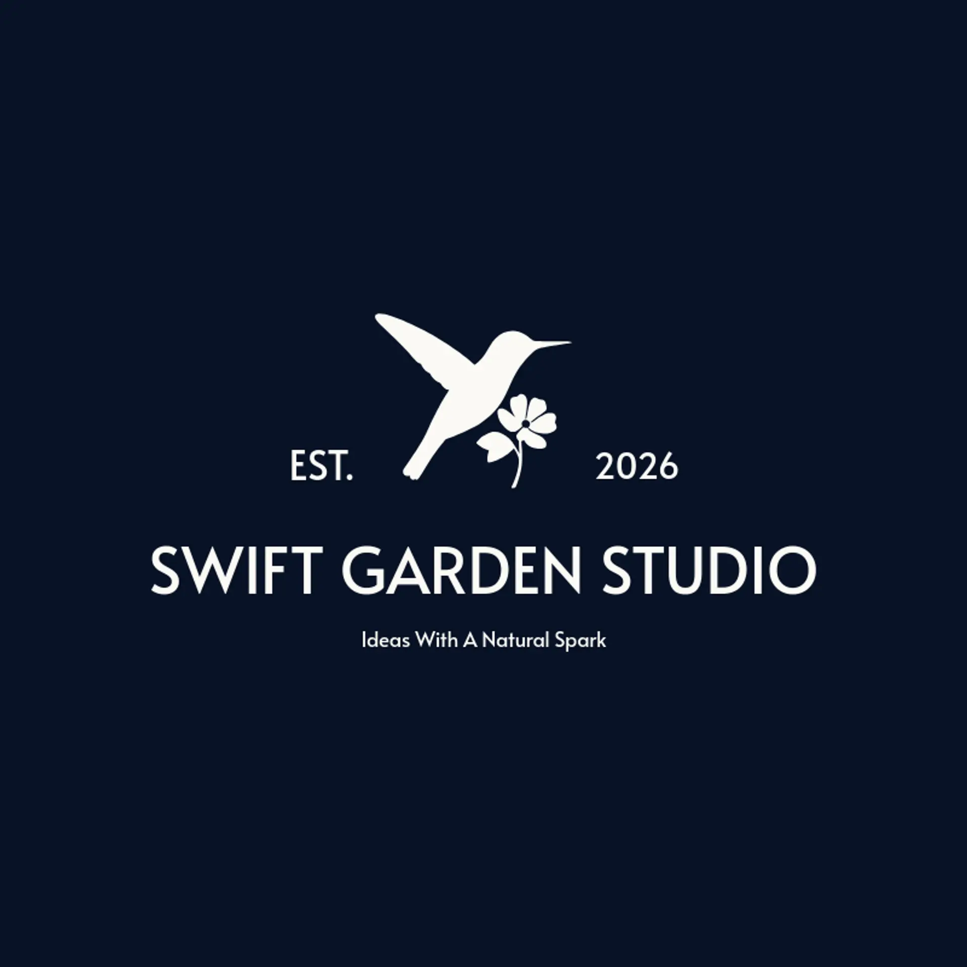 Swift Garden Studio logo for hummingbird