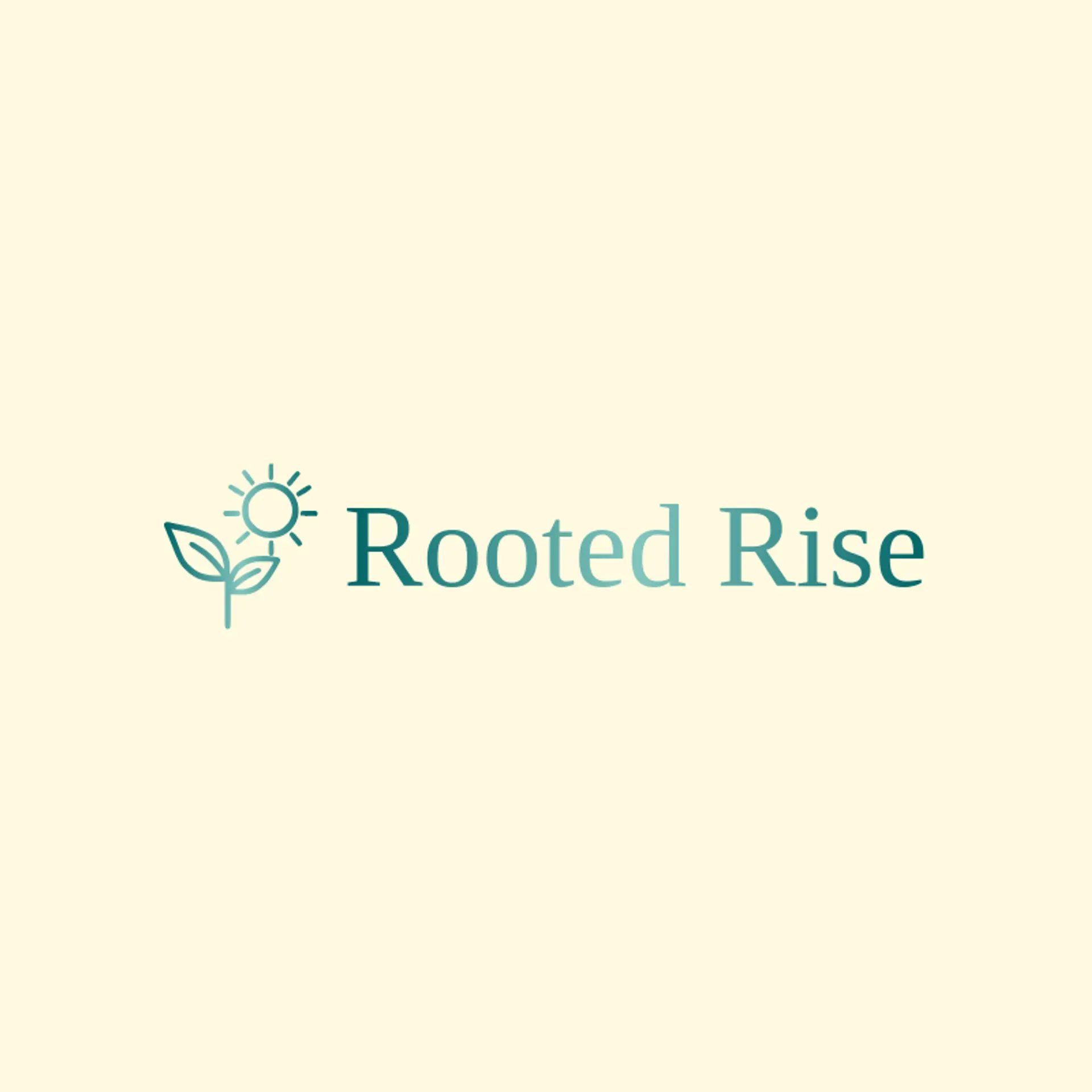 Rooted Rise logo for gardening