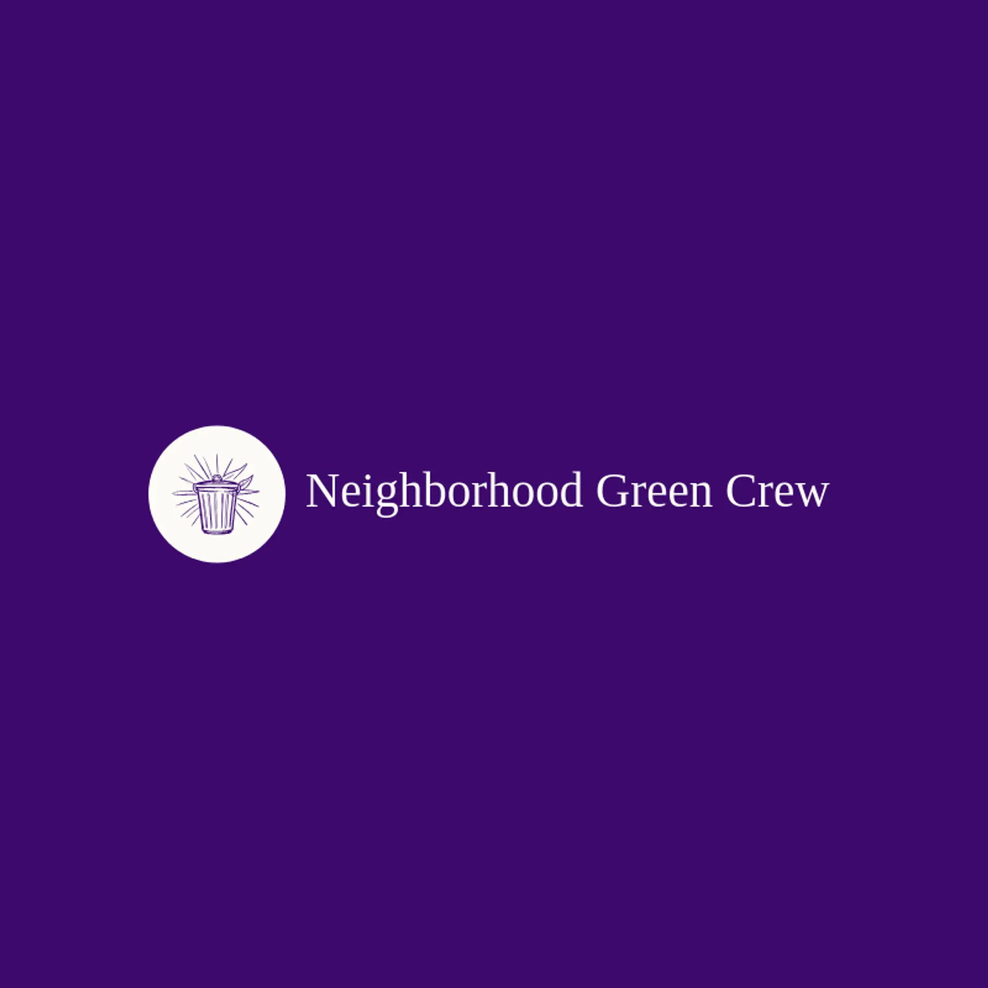 Neighborhood Green Crew logo for trash