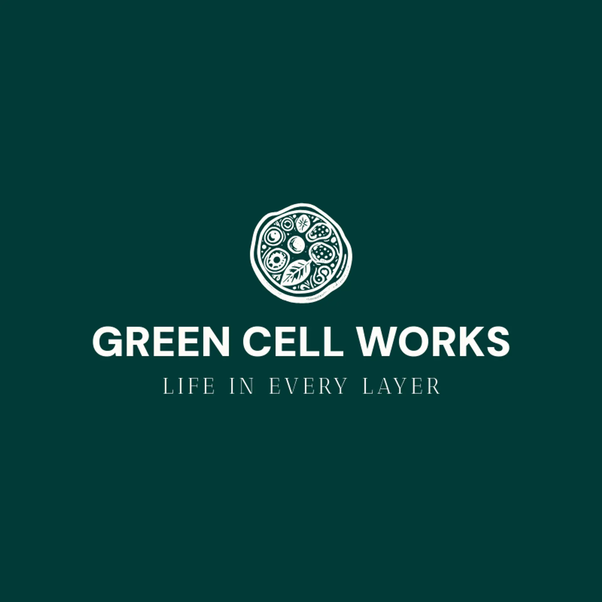 Green Cell Works logo for biology