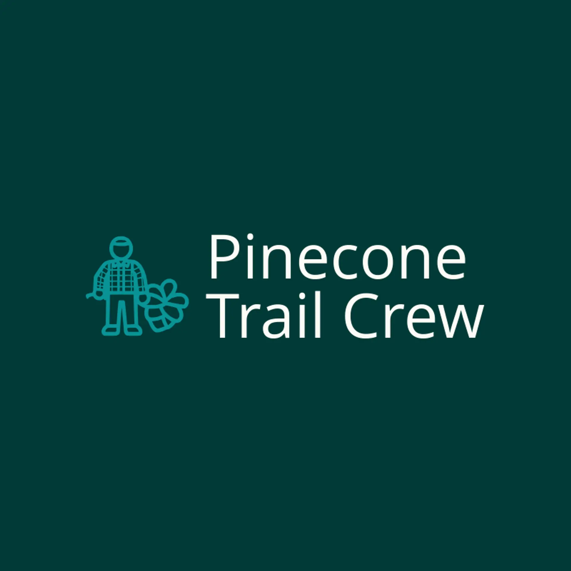 Pinecone Trail Crew logo for lumberjack