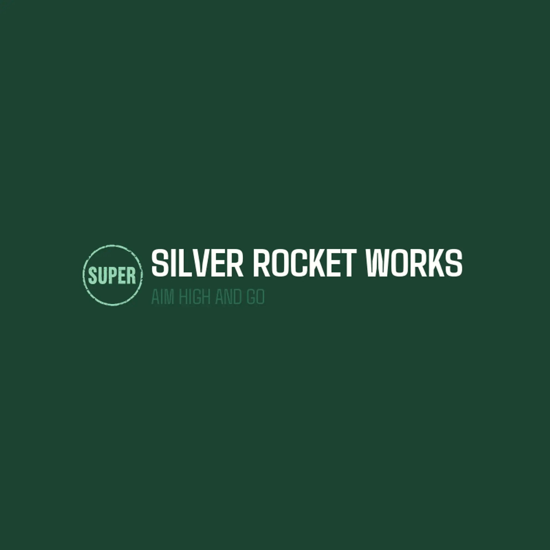 Silver Rocket Works logo for super