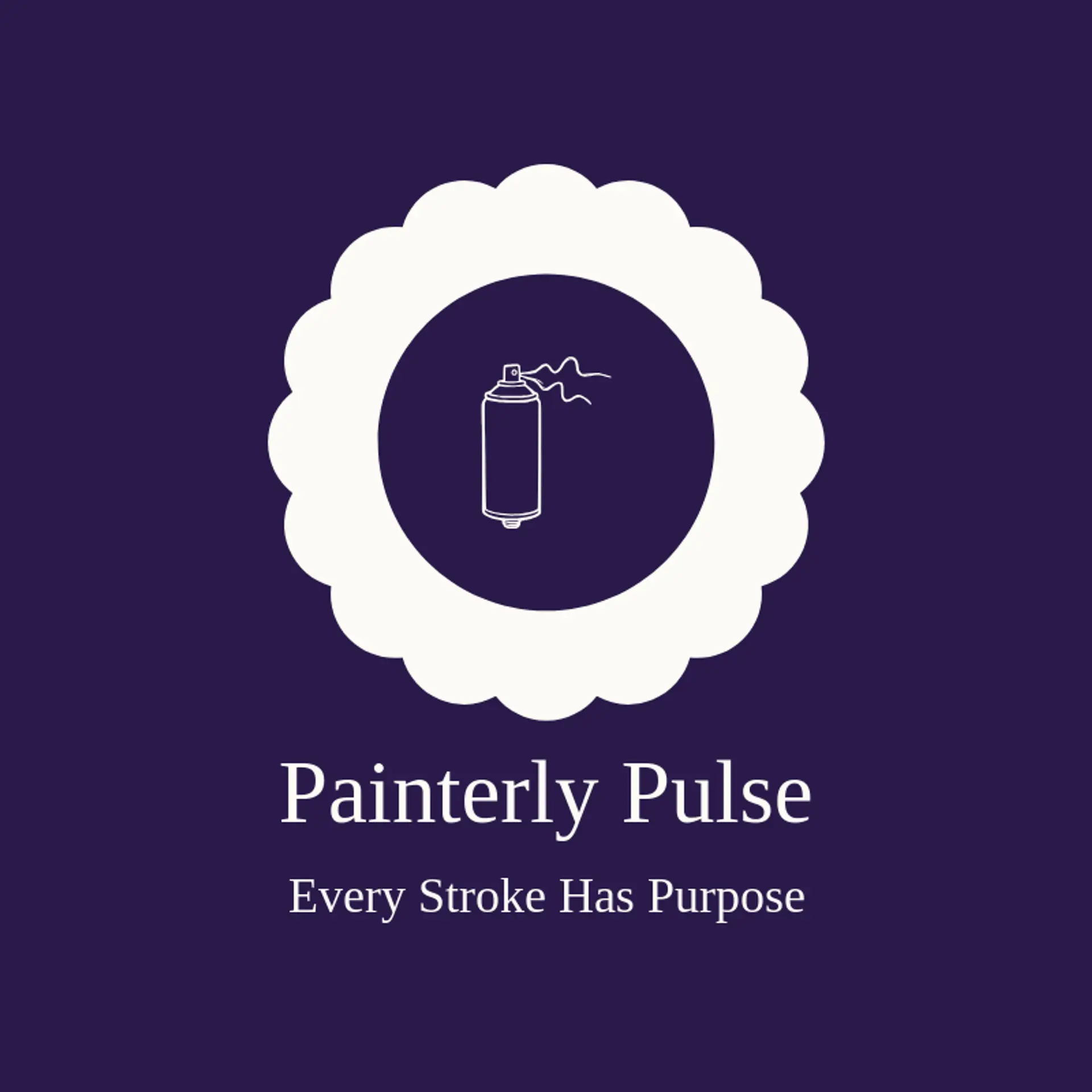Painterly Pulse logo for spray paint