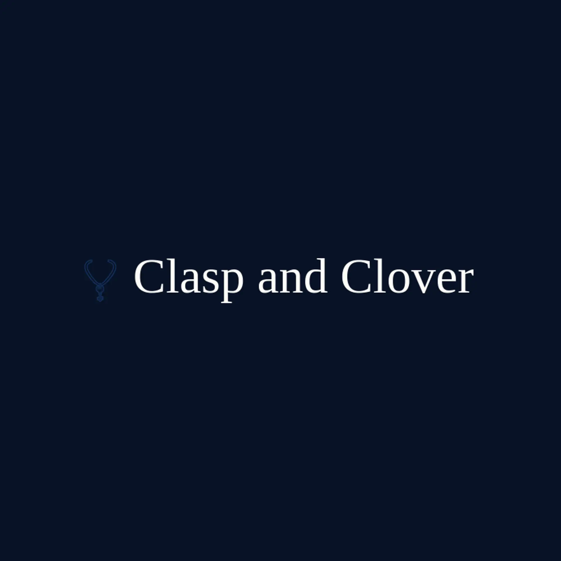 Clasp and Clover logo for necklace