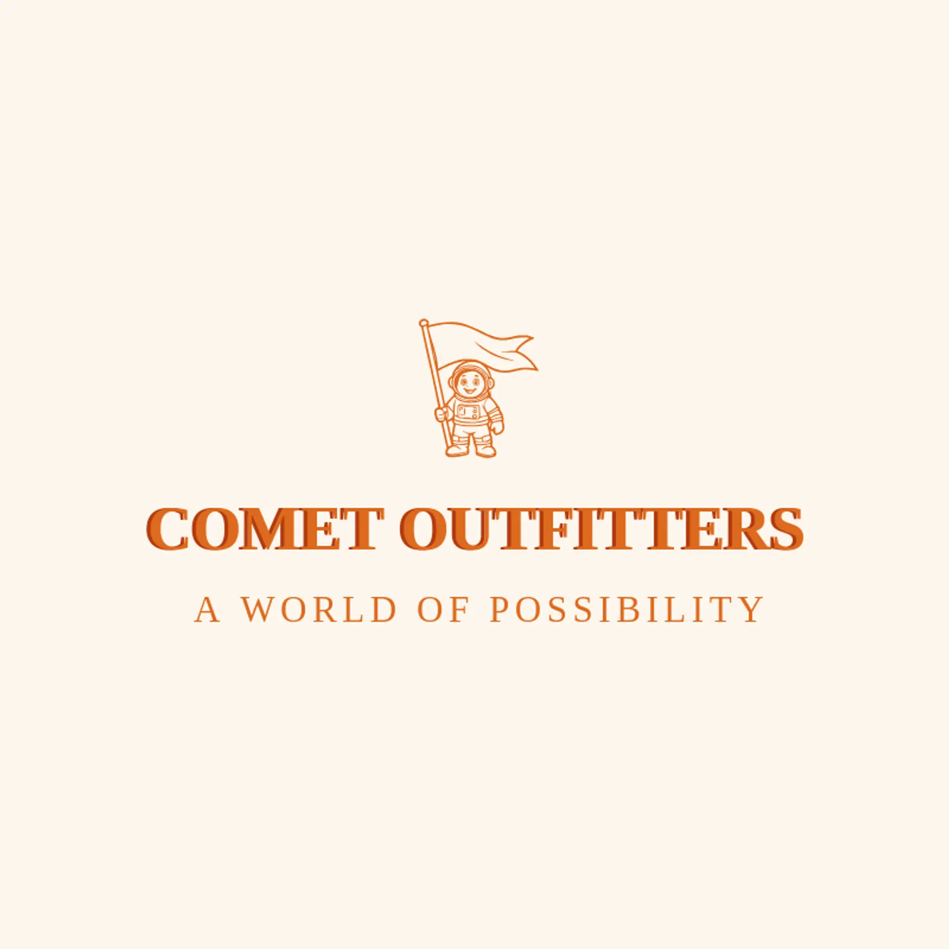 Comet Outfitters logo for astronaut