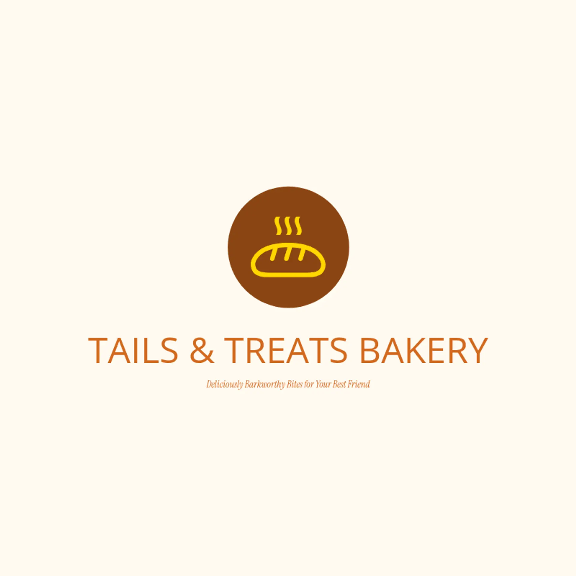 Tails & Treats Bakery logo for dog bakery