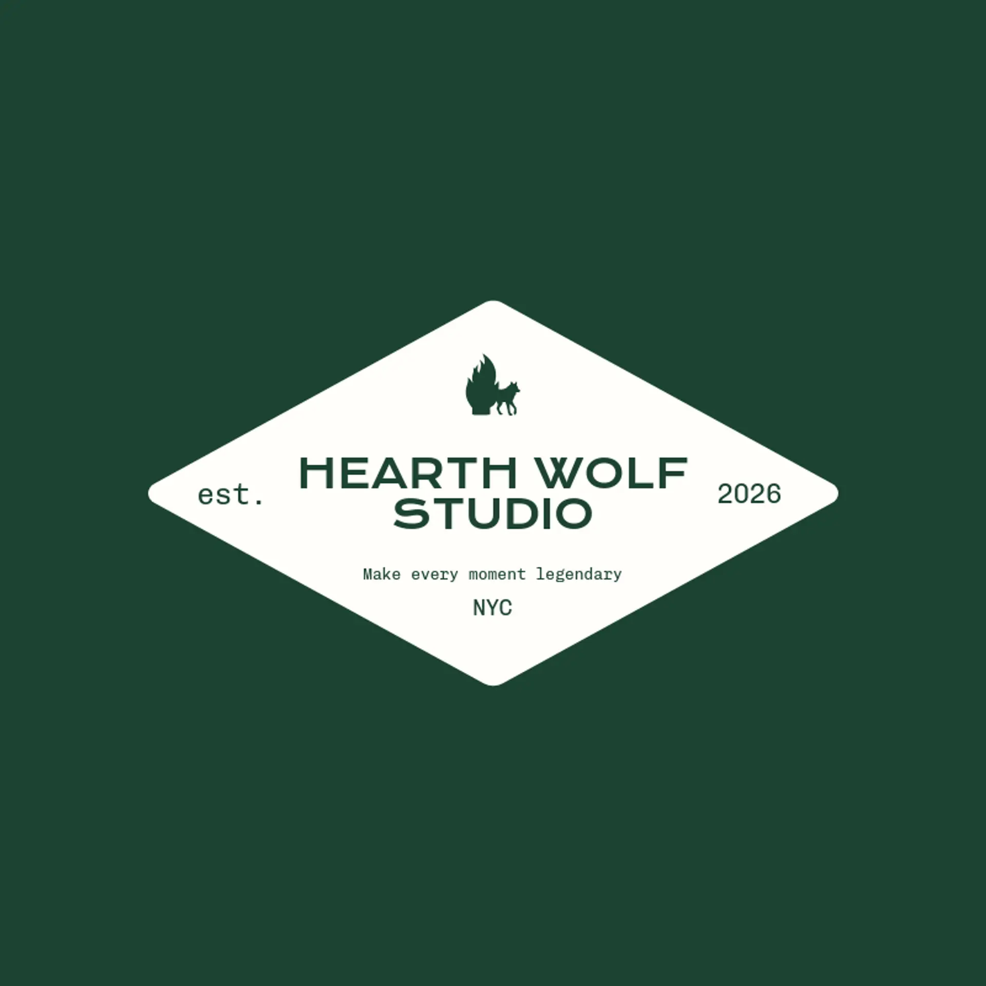 Hearth Wolf Studio logo for viking