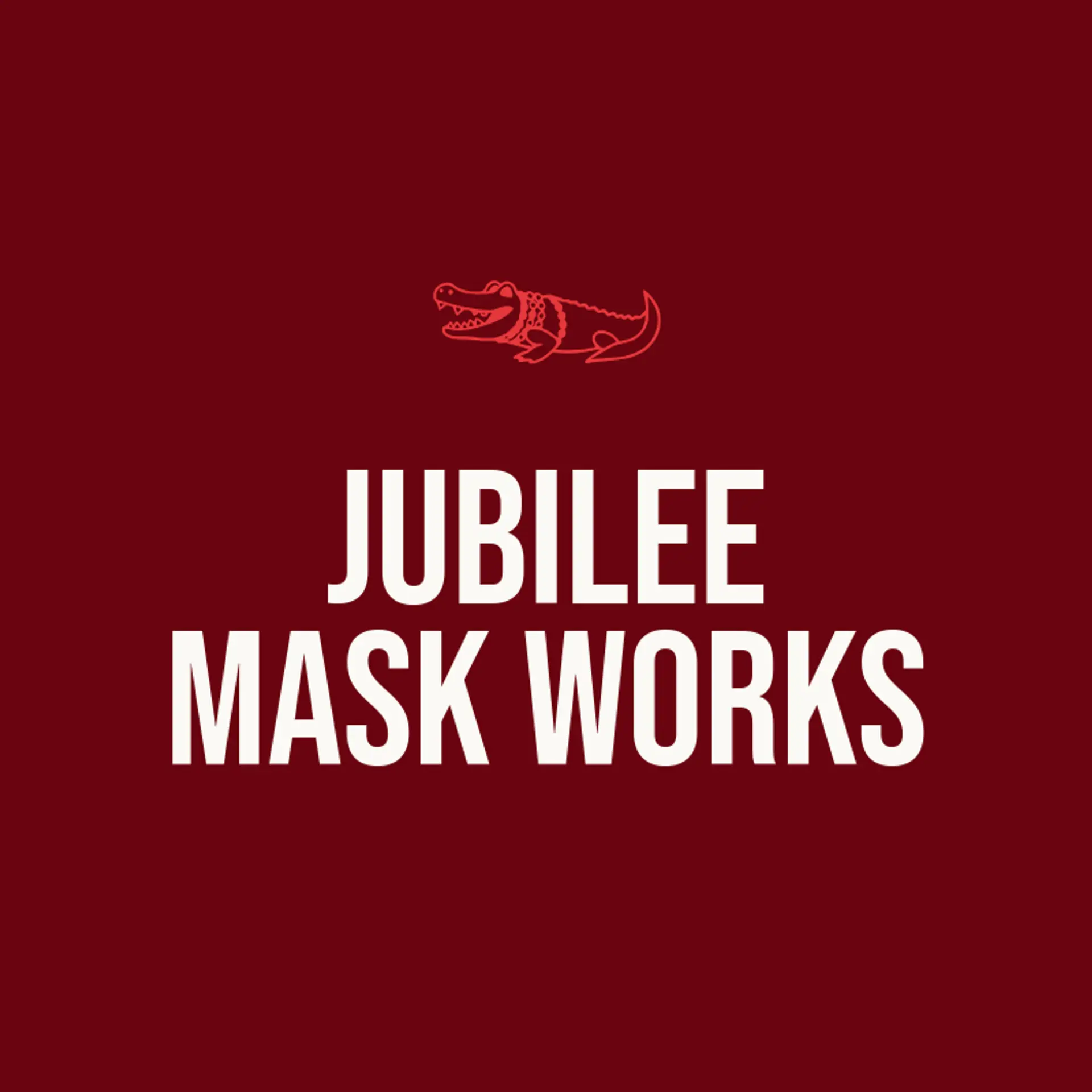 Jubilee Mask Works logo for mardi gras