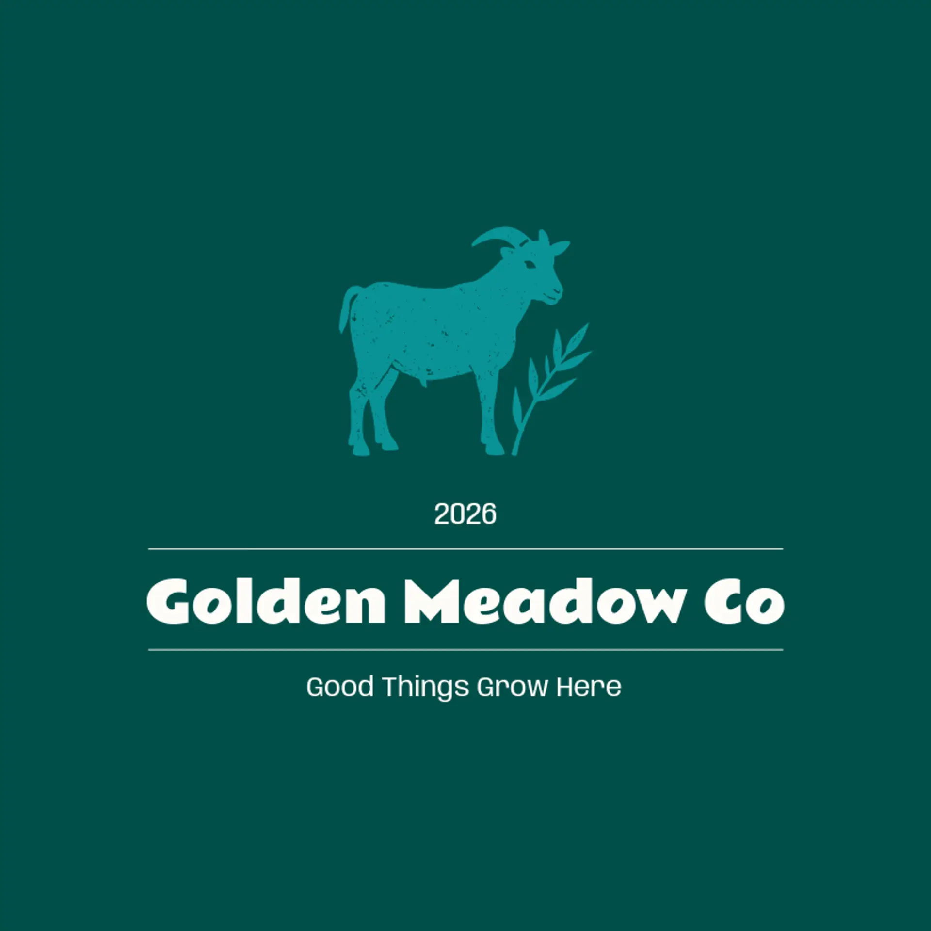 Golden Meadow Co logo for goat