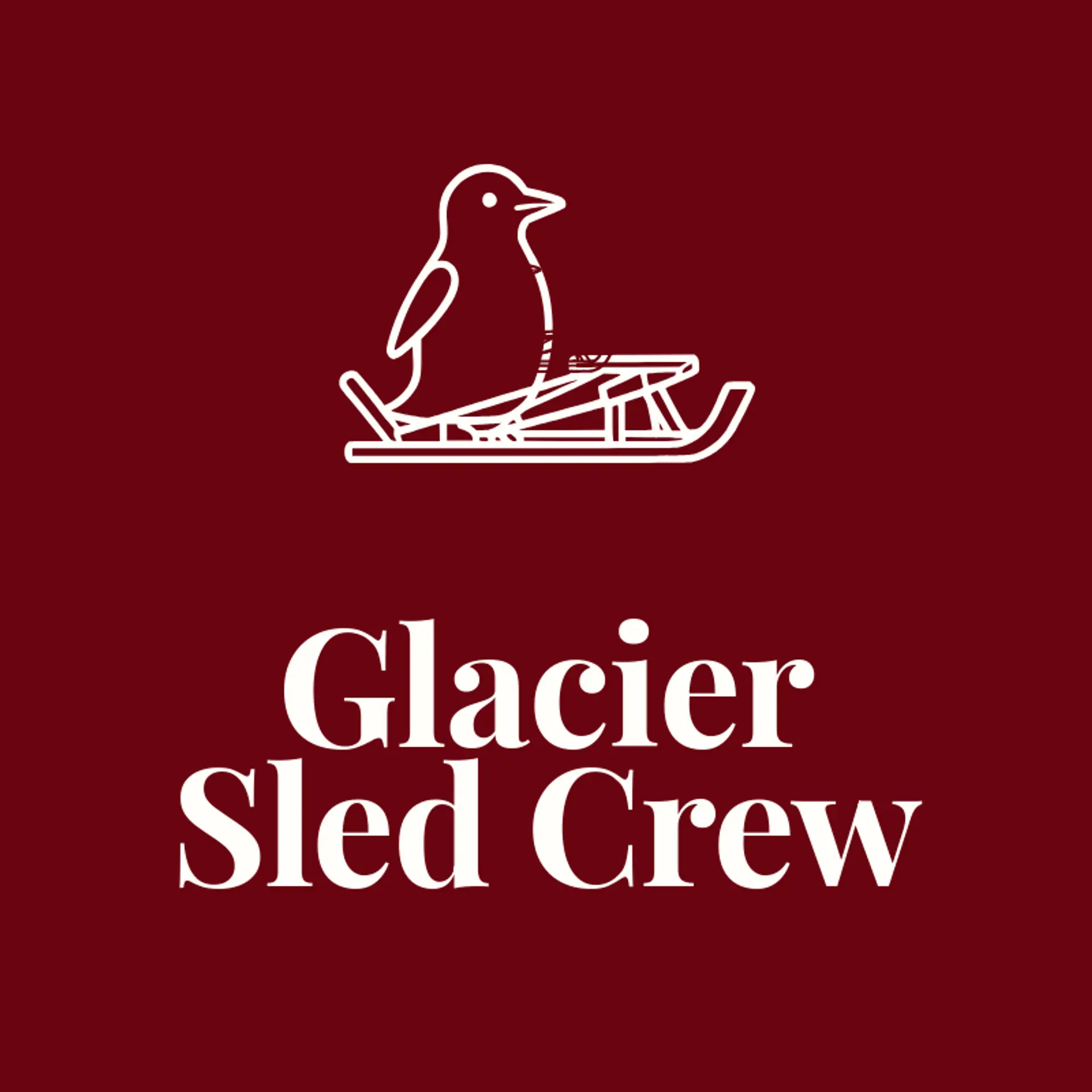 Glacier Sled Crew logo for penguin