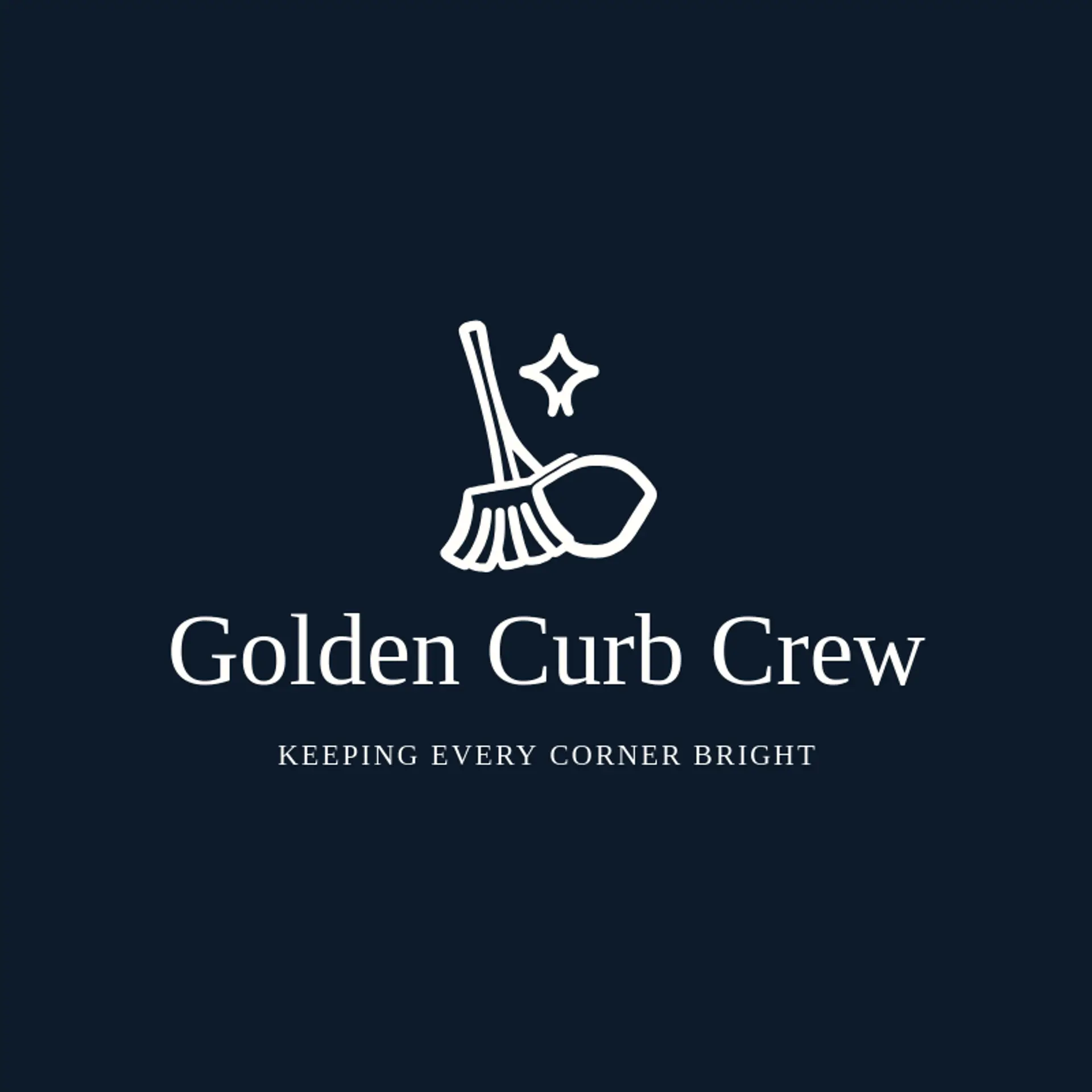 Golden Curb Crew logo for trash
