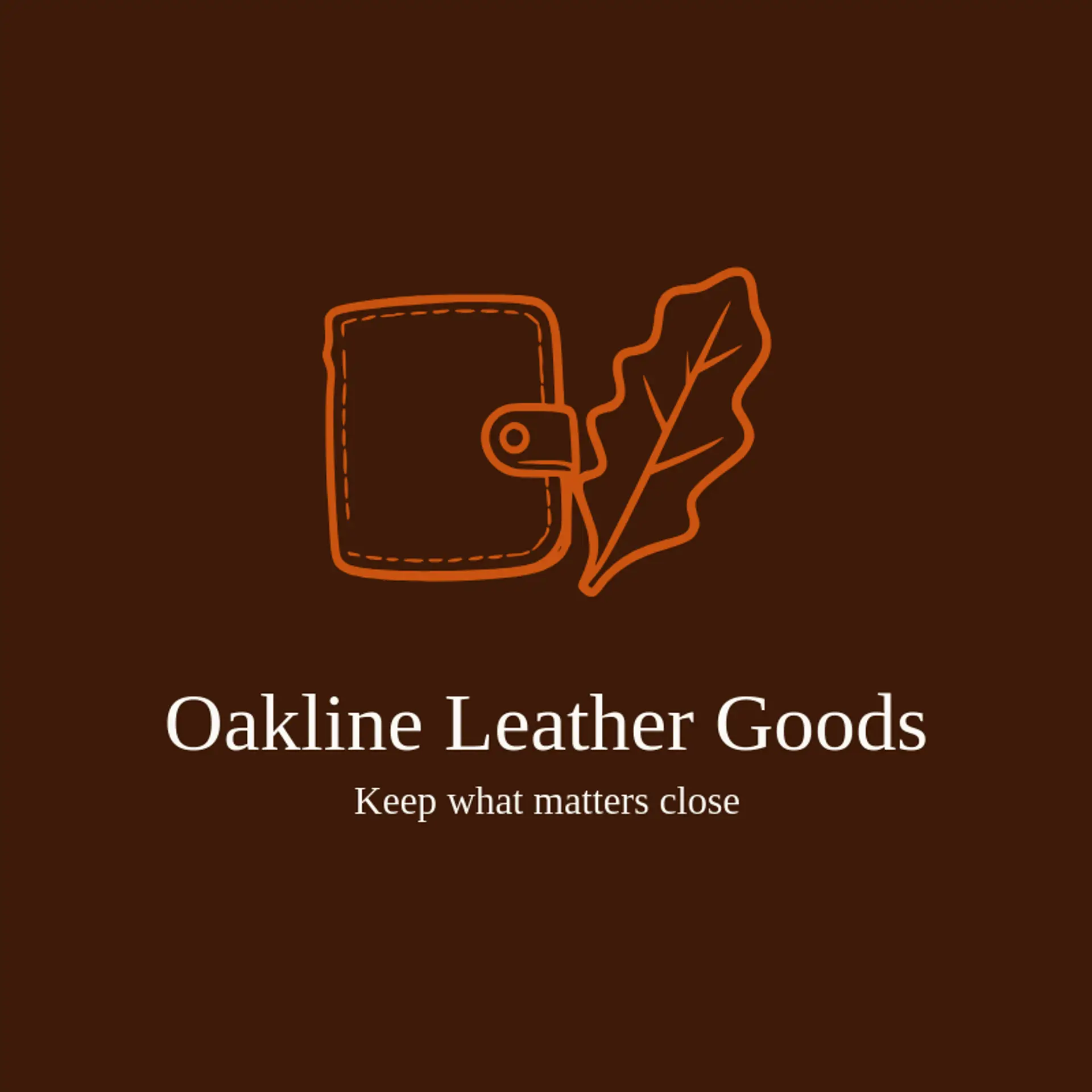 Oakline Leather Goods logo for leather