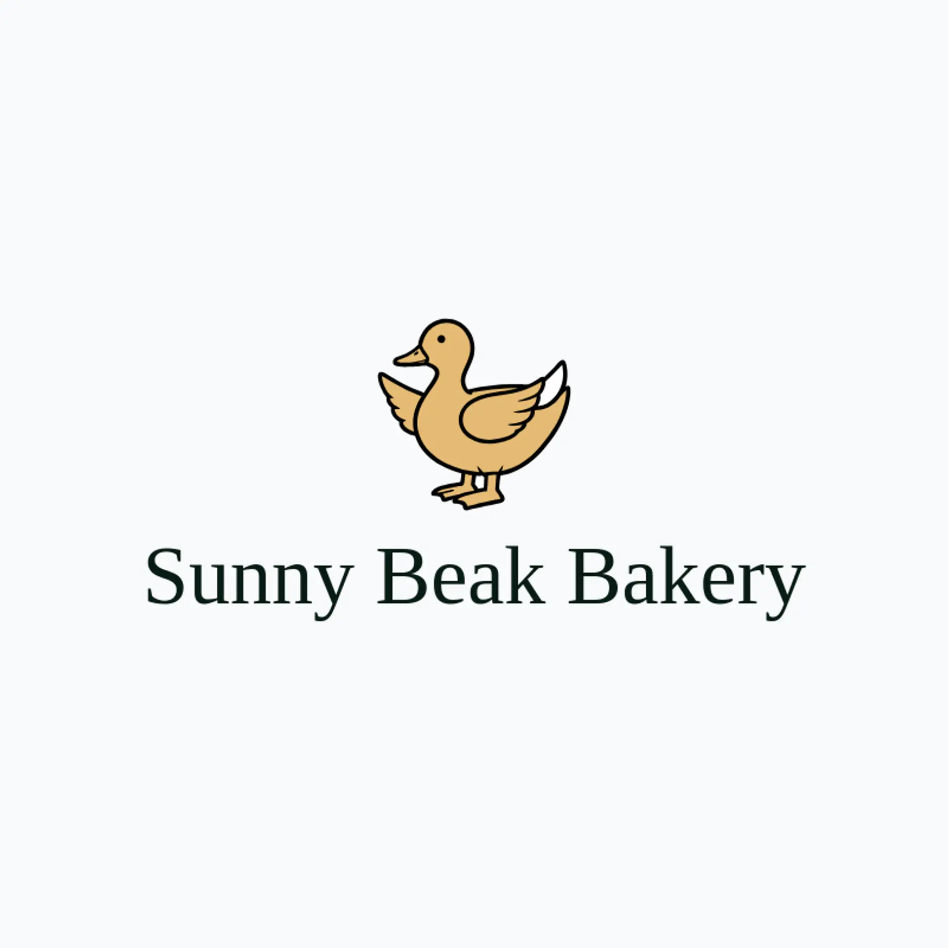 Sunny Beak Bakery logo for duck