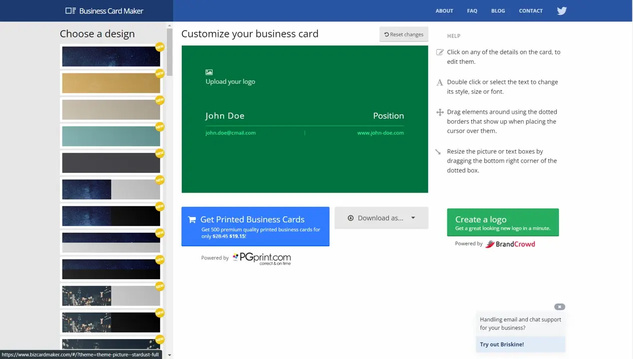 business card maker