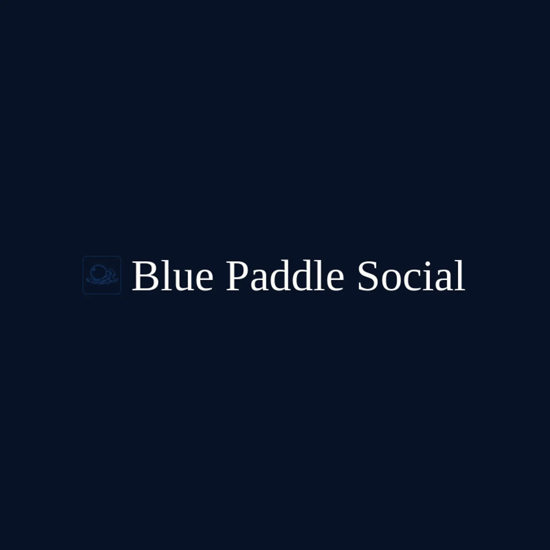 Blue Paddle Social logo for ping pong
