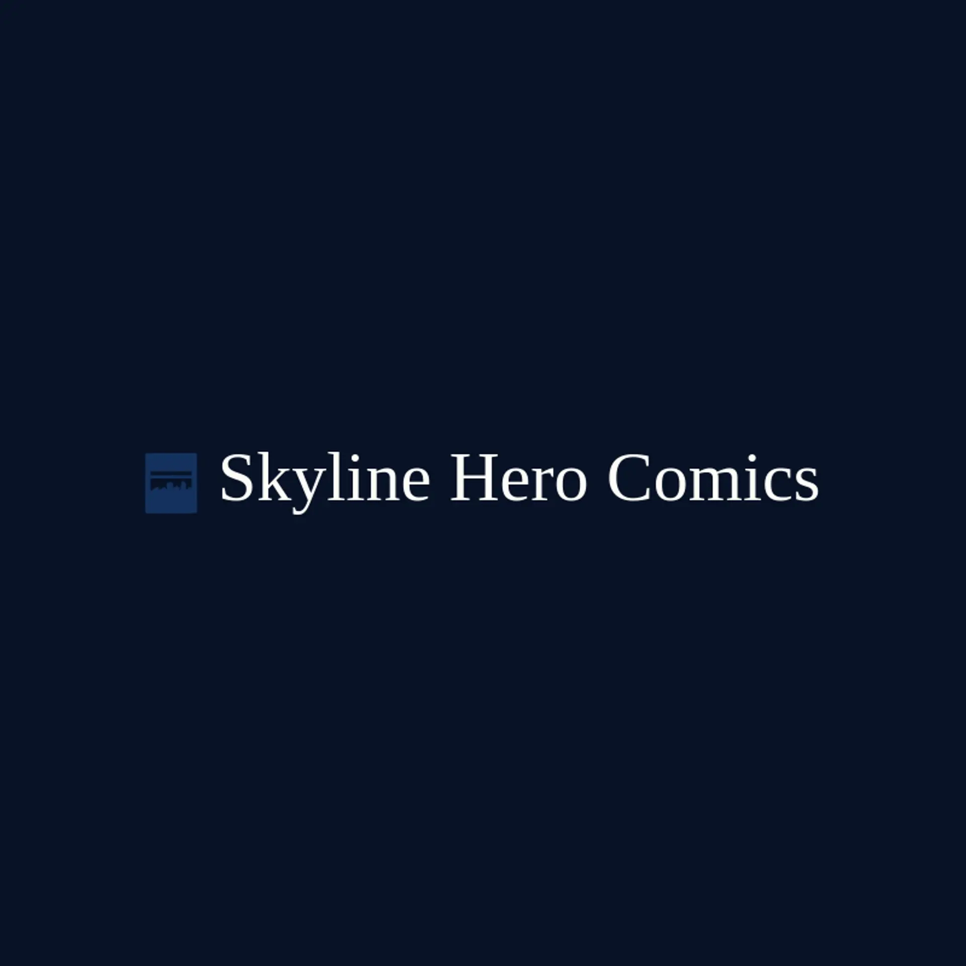 Skyline Hero Comics logo for comic book